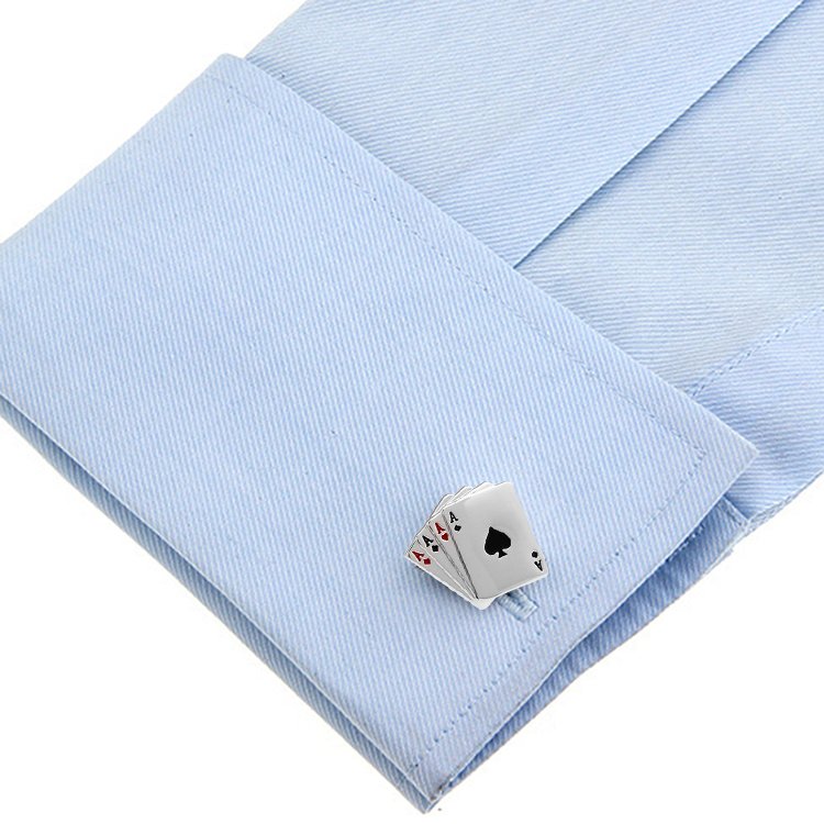 Poker Design Dress Shirt Cufflinks - Mastroianni Fashions