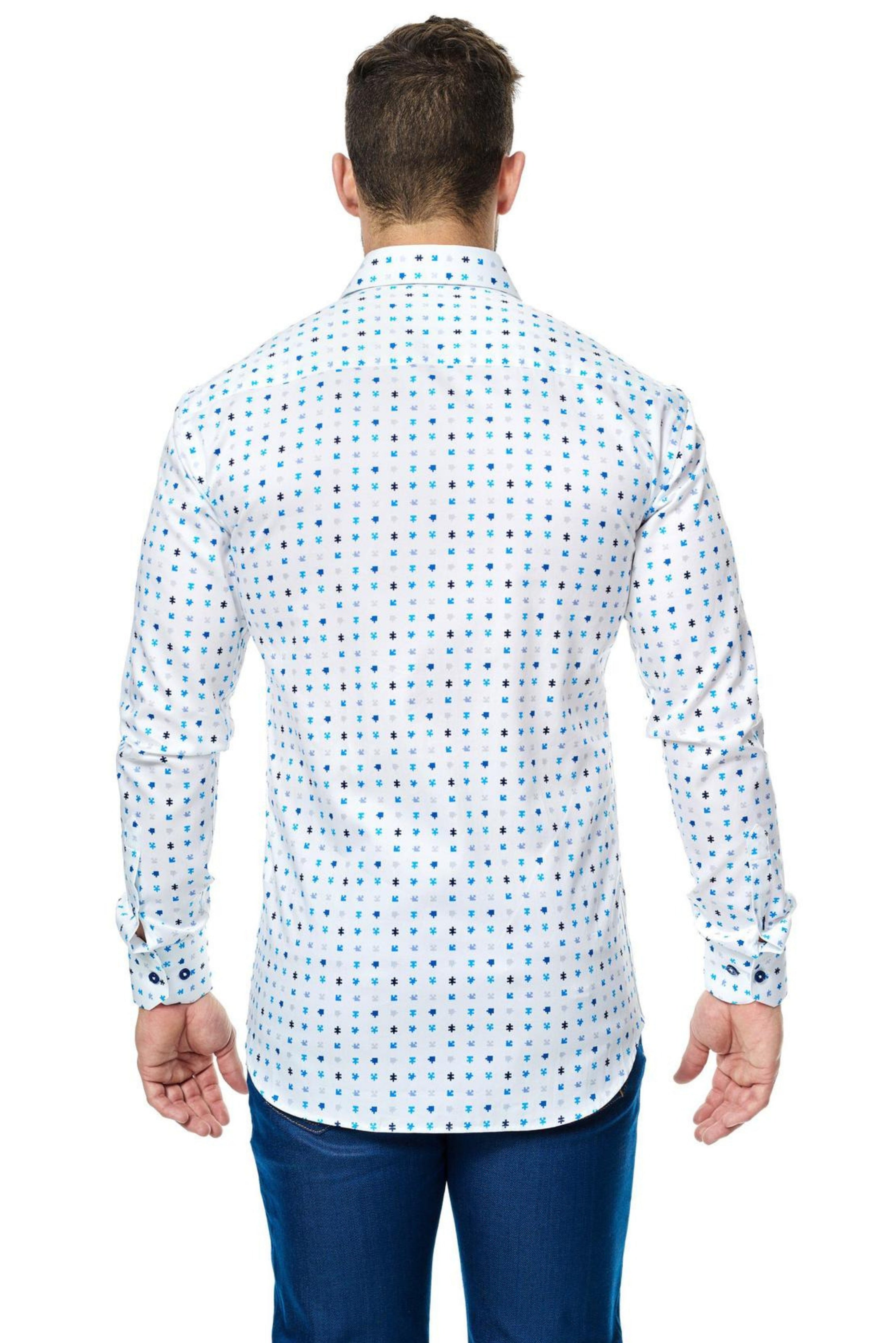Maceoo Puzzle Dot Classic Shirt - Mastroianni Fashions