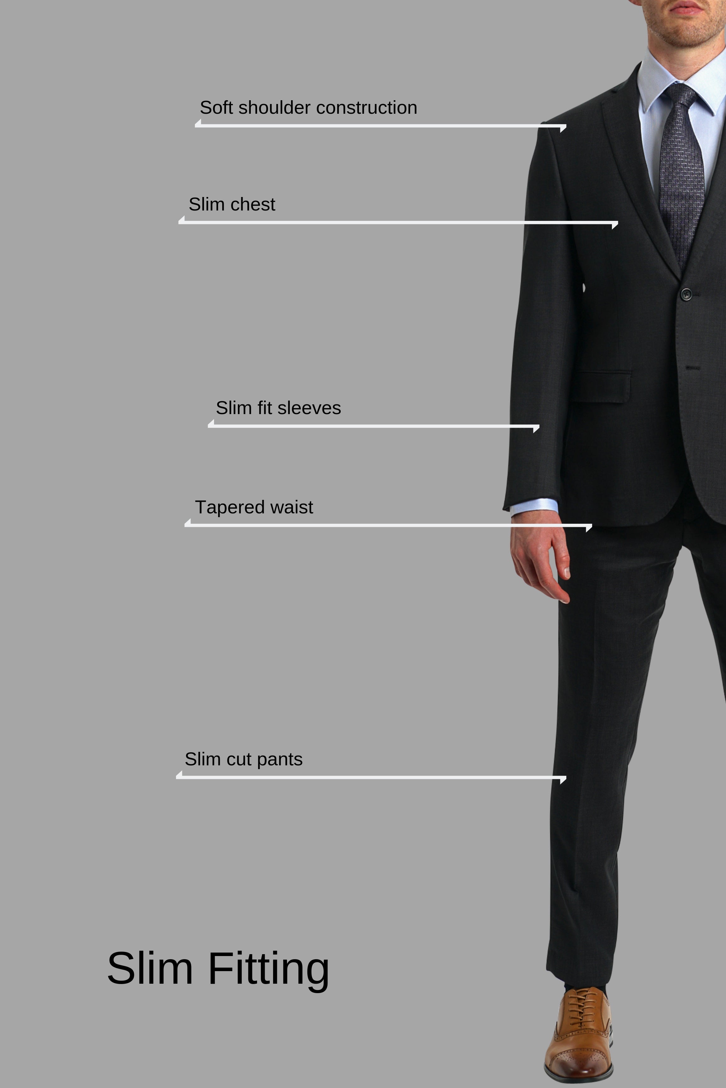 Stone Euro Fit Suit 1-240401/5 - Mastroianni Fashions