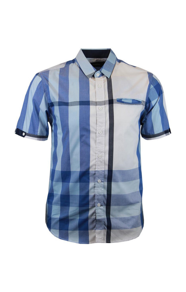 Veno Plain S/S Shirt Blue/White - Mastroianni Fashions