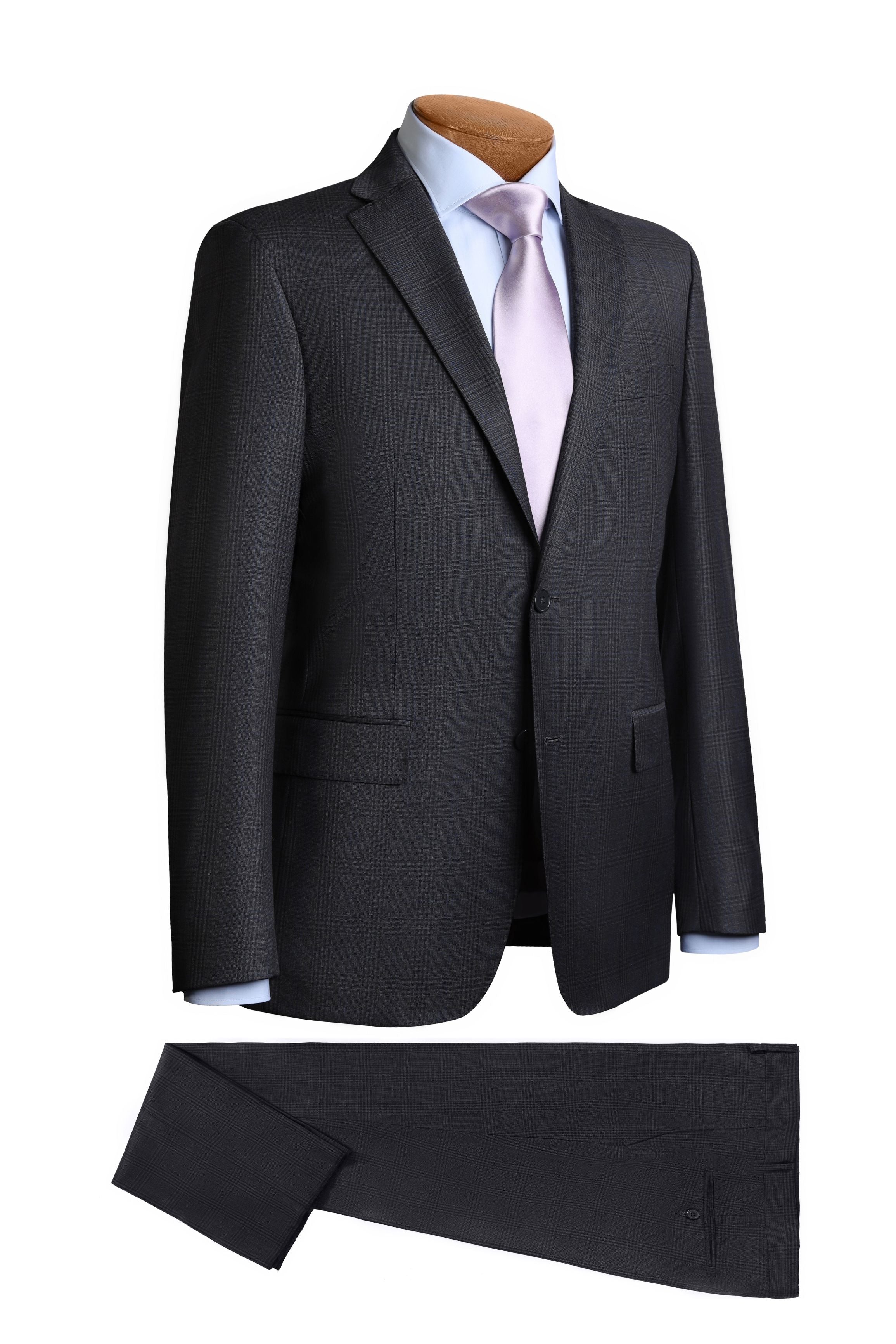 Lazarou Dark Grey Modern Fit Suit - Mastroianni Fashions