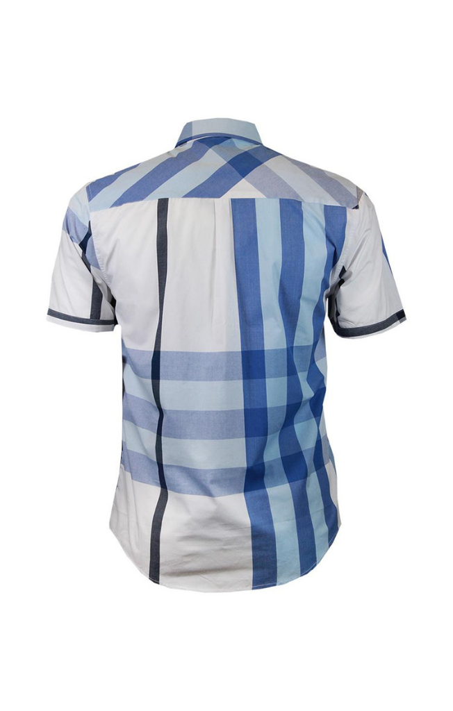 Veno Plain S/S Shirt Blue/White - Mastroianni Fashions