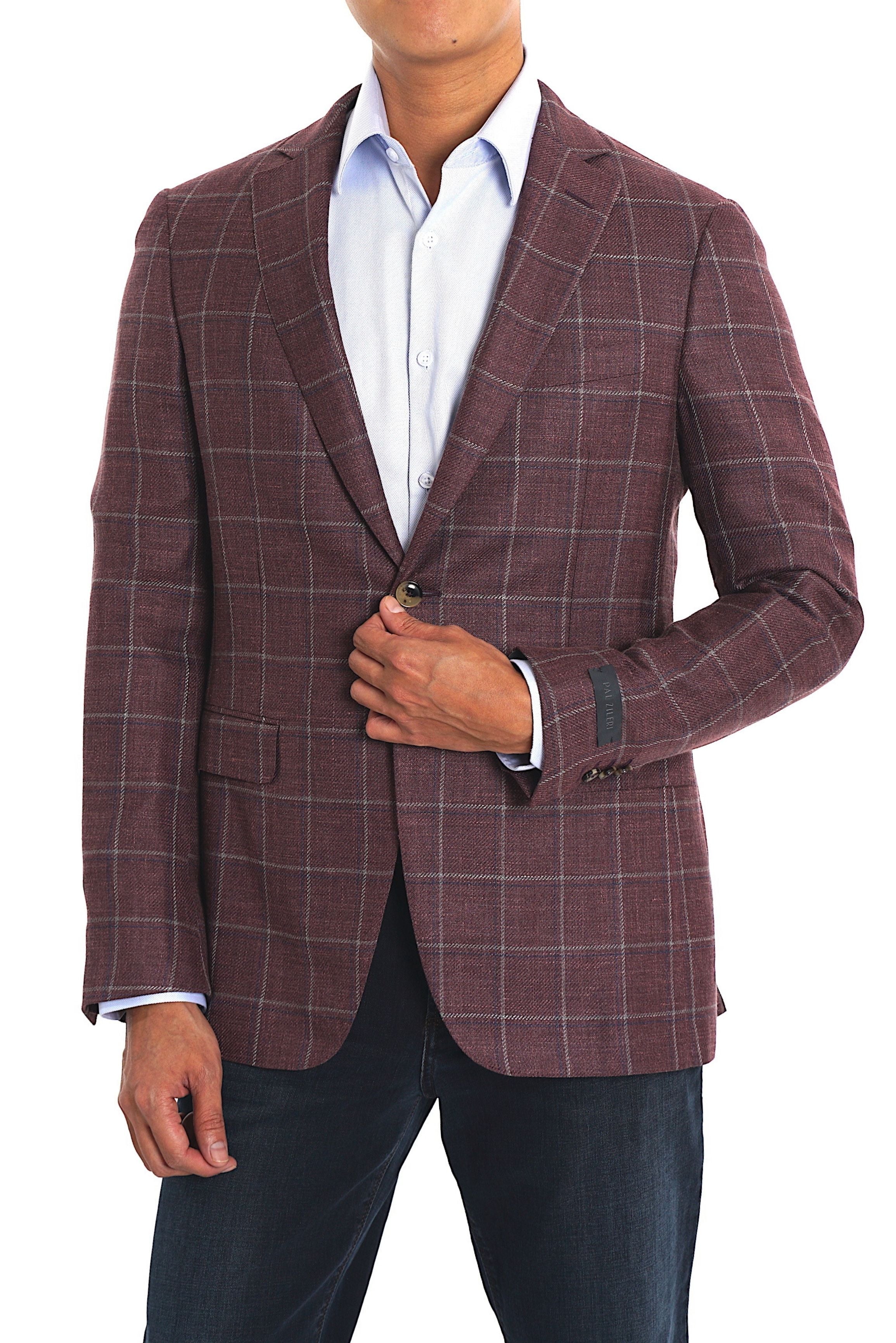 Pal Zileri Plaid Indigo Sport Jacket - Mastroianni Fashions