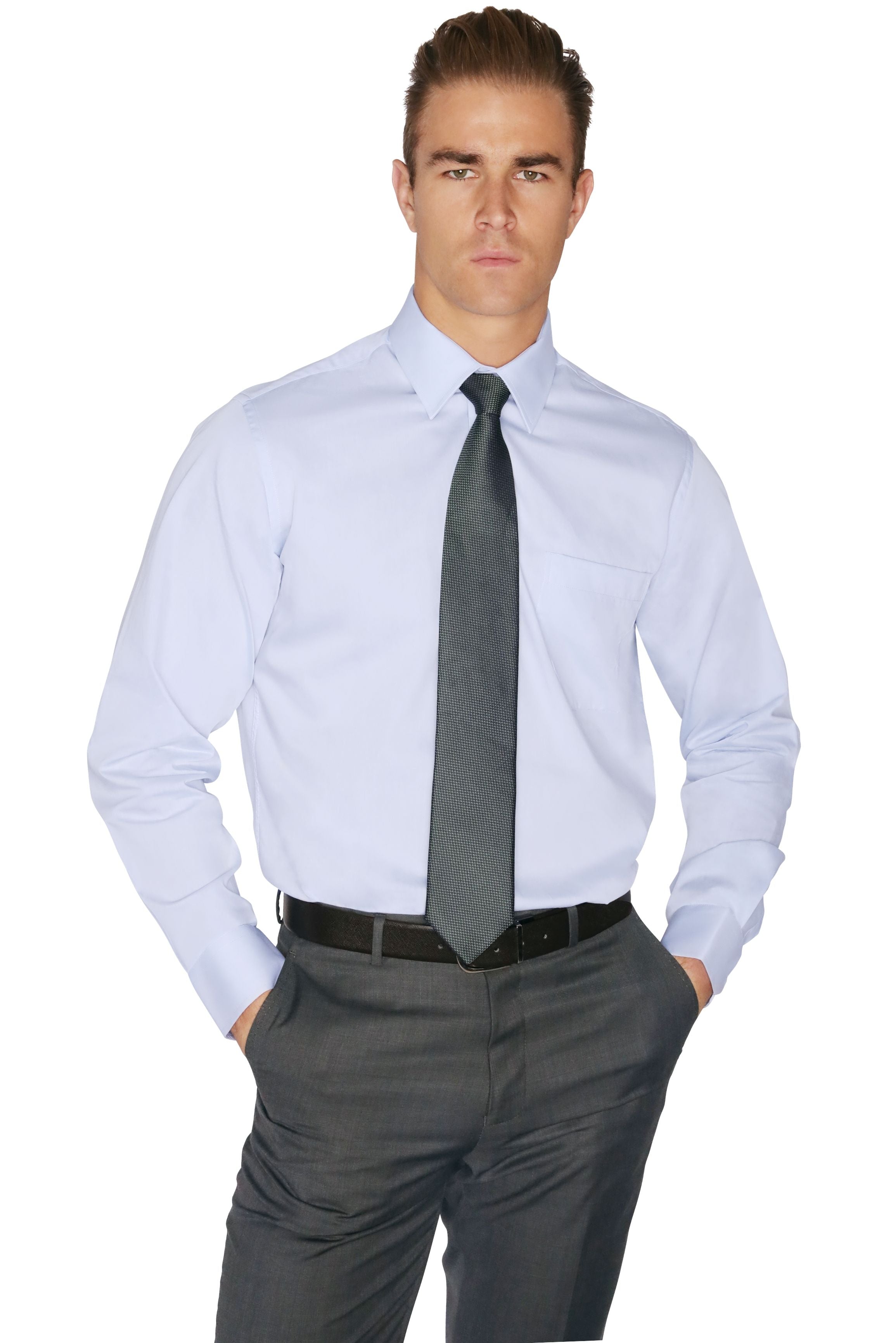 Lazarou Blue Dress Shirt 276 - Mastroianni Fashions