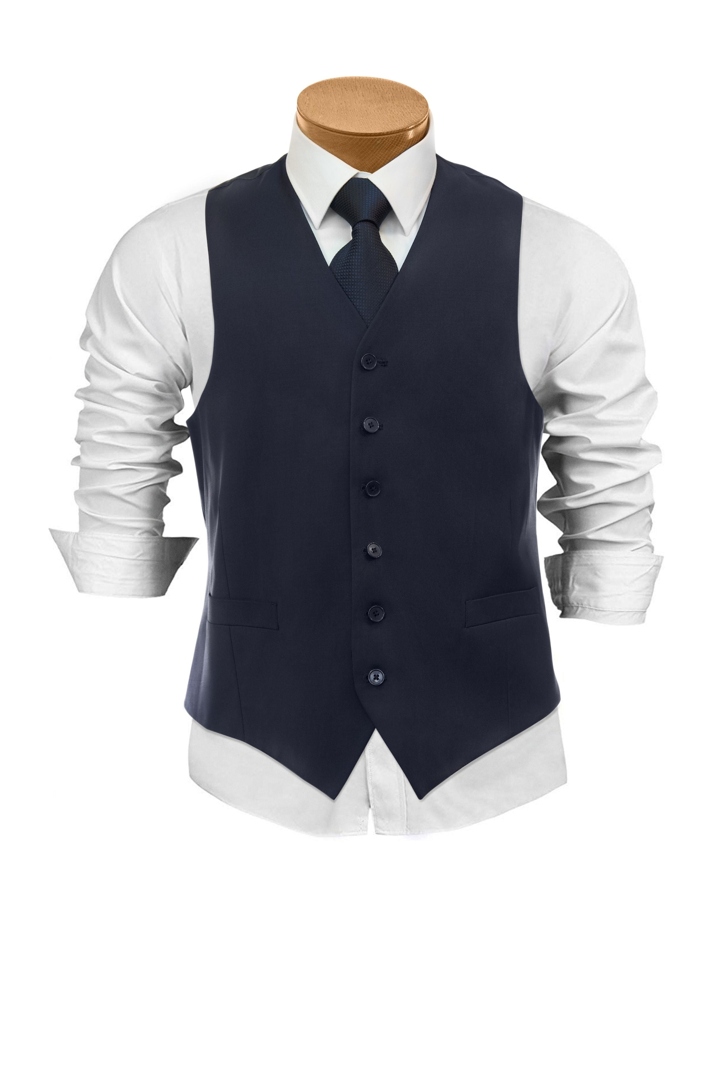 Lazarou VEST Navy Blue - Mastroianni Fashions