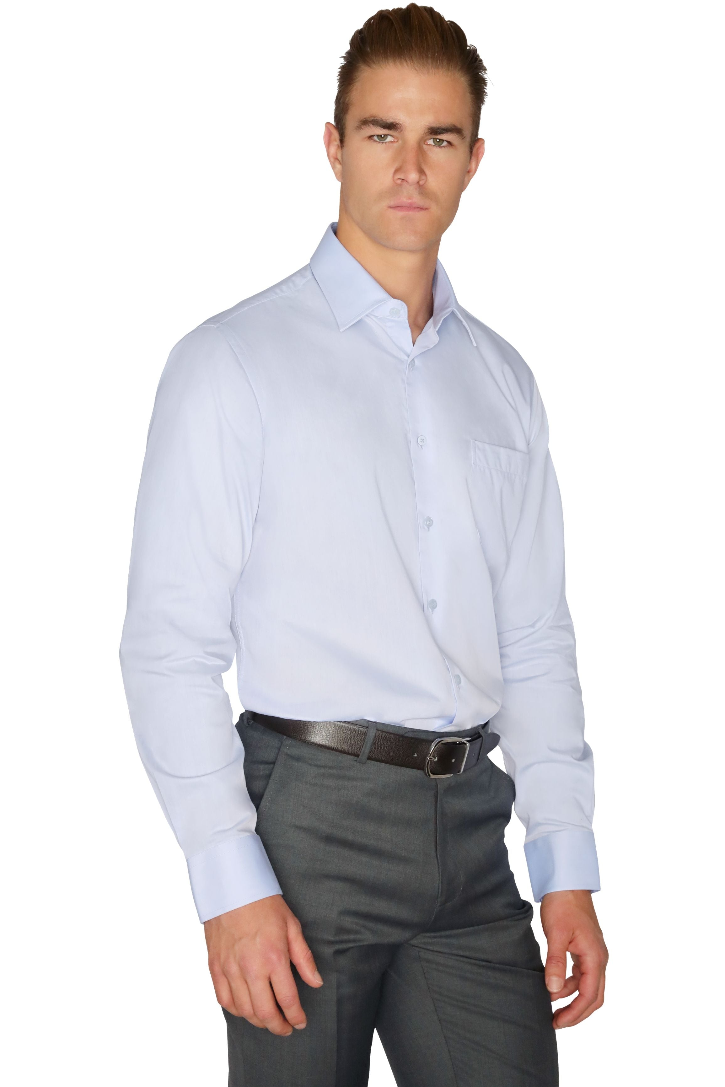 Lazarou Blue Dress Shirt 276 - Mastroianni Fashions