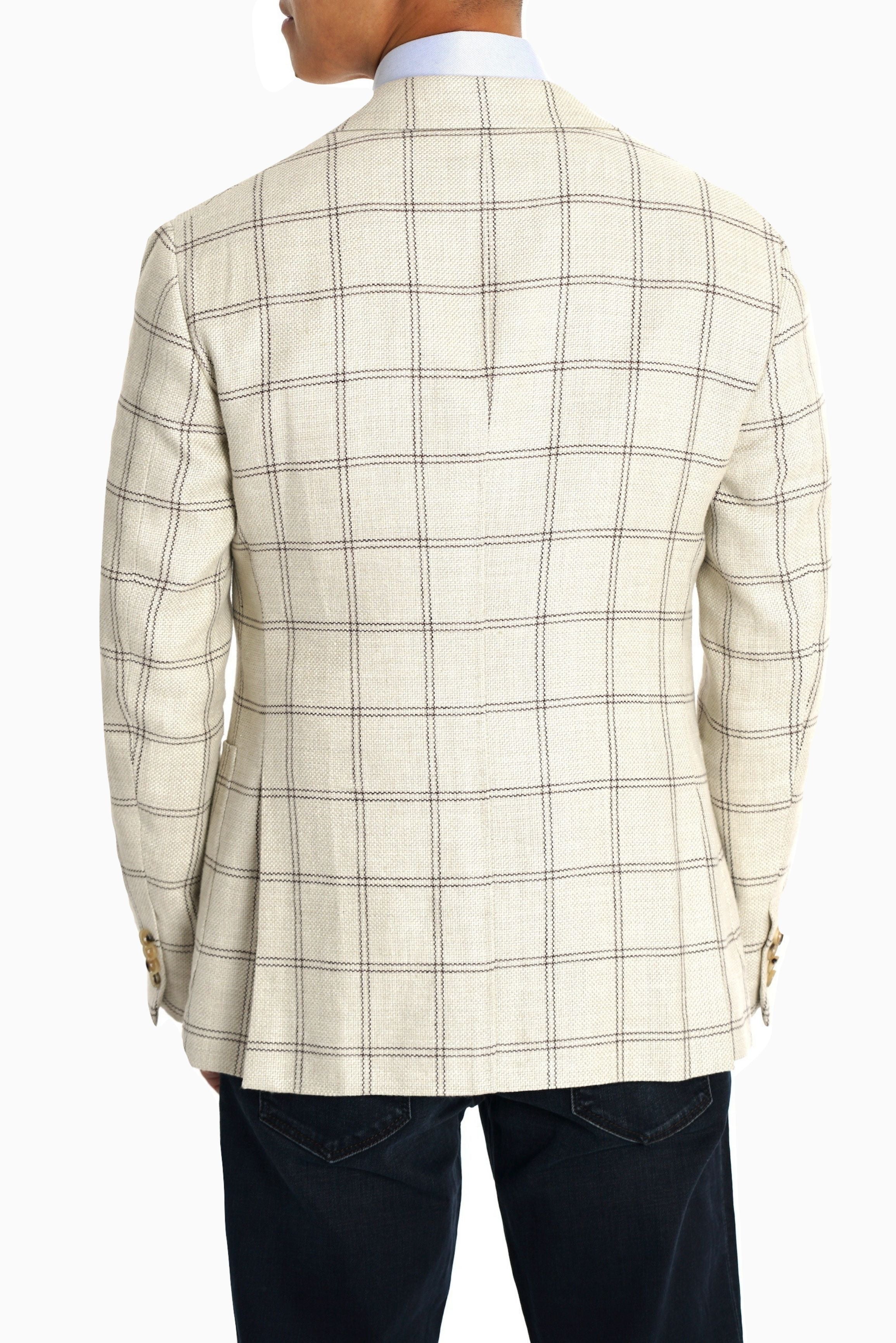 Pal Zileri White Plaid Sport Coat - Mastroianni Fashions