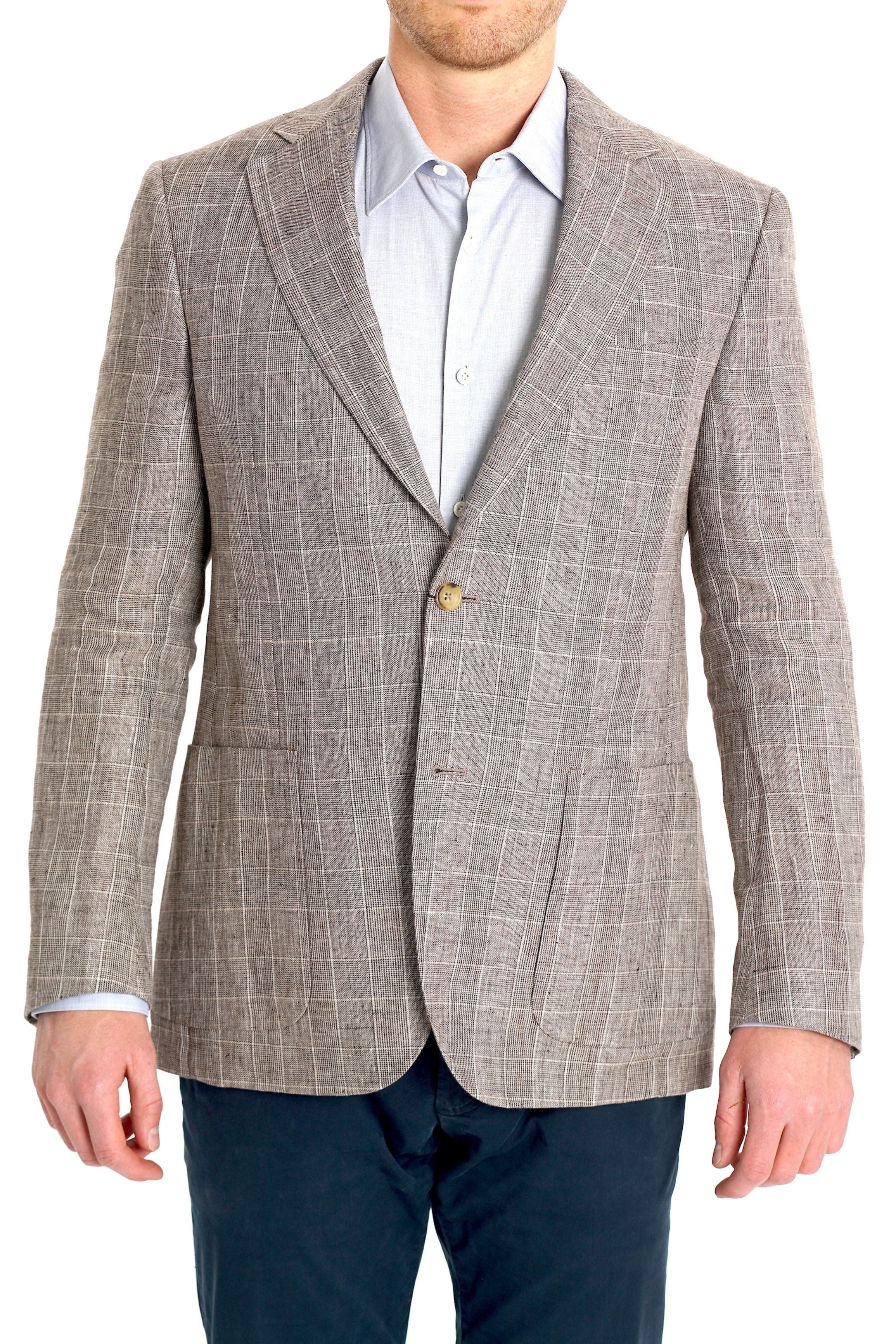 Pal Zileri Plad Grey Summer Jacket - Mastroianni Fashions