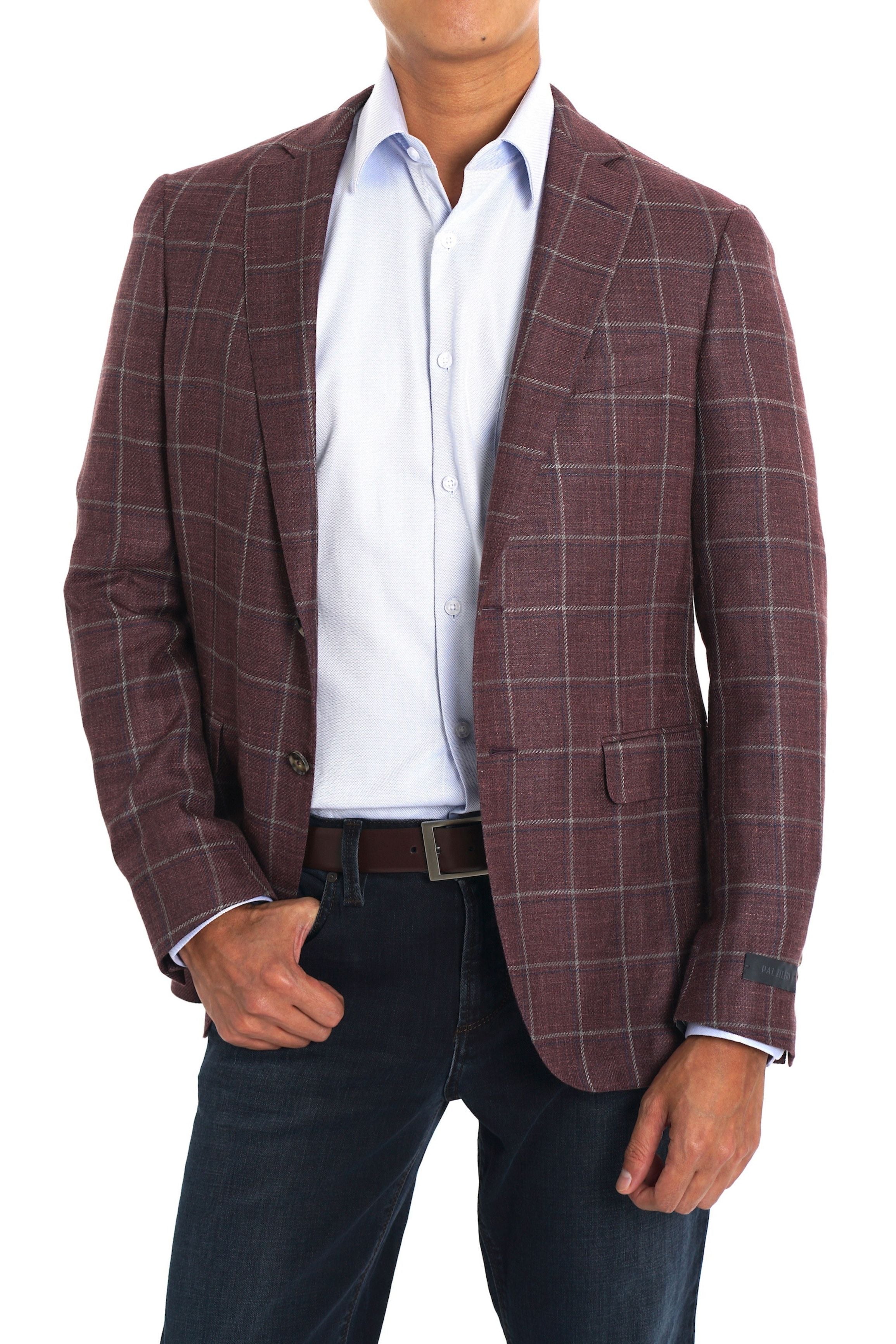 Pal Zileri Plaid Indigo Sport Jacket - Mastroianni Fashions