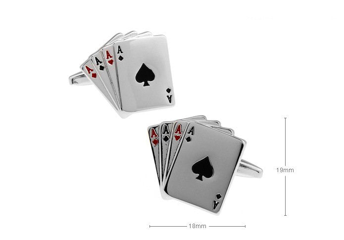 Poker Design Dress Shirt Cufflinks - Mastroianni Fashions