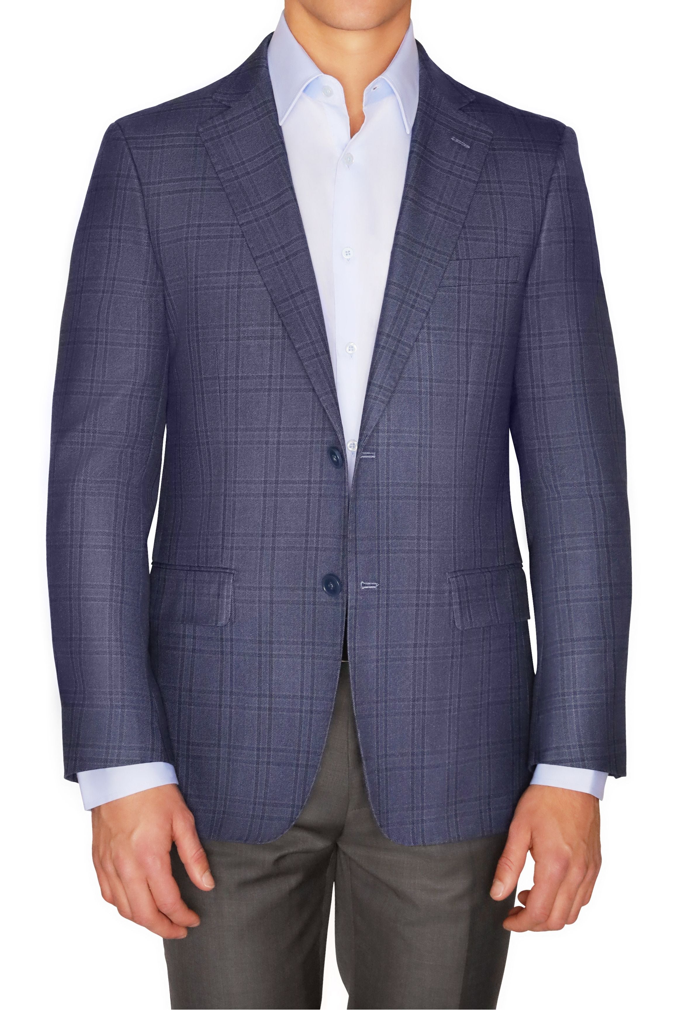 Lazarou Navy Grey Windowpane - Mastroianni Fashions
