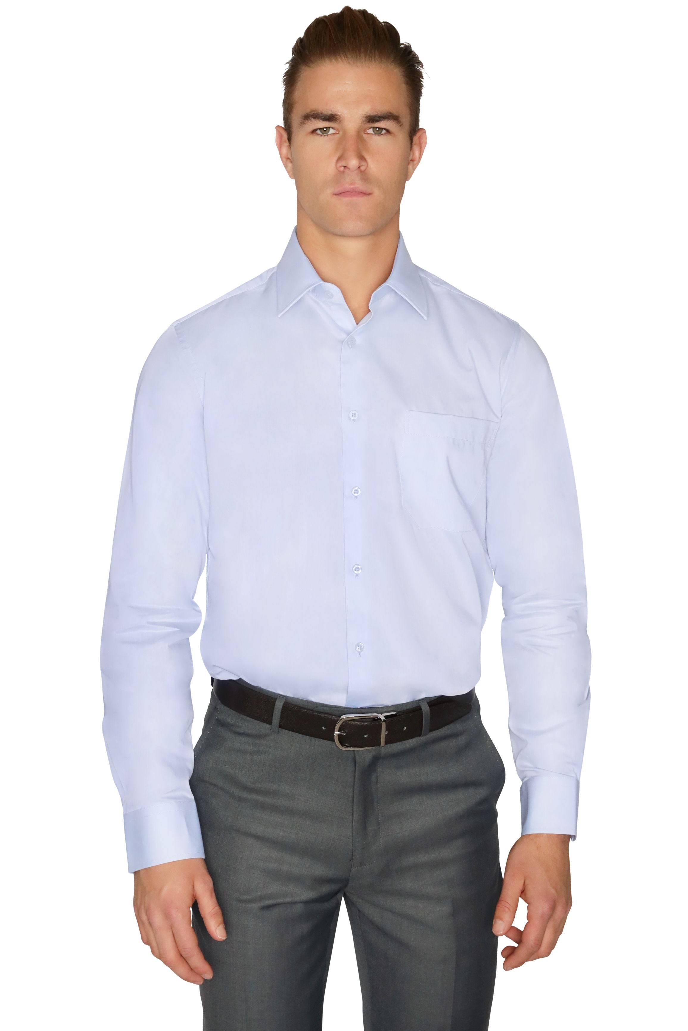 Lazarou Blue Dress Shirt 276 - Mastroianni Fashions