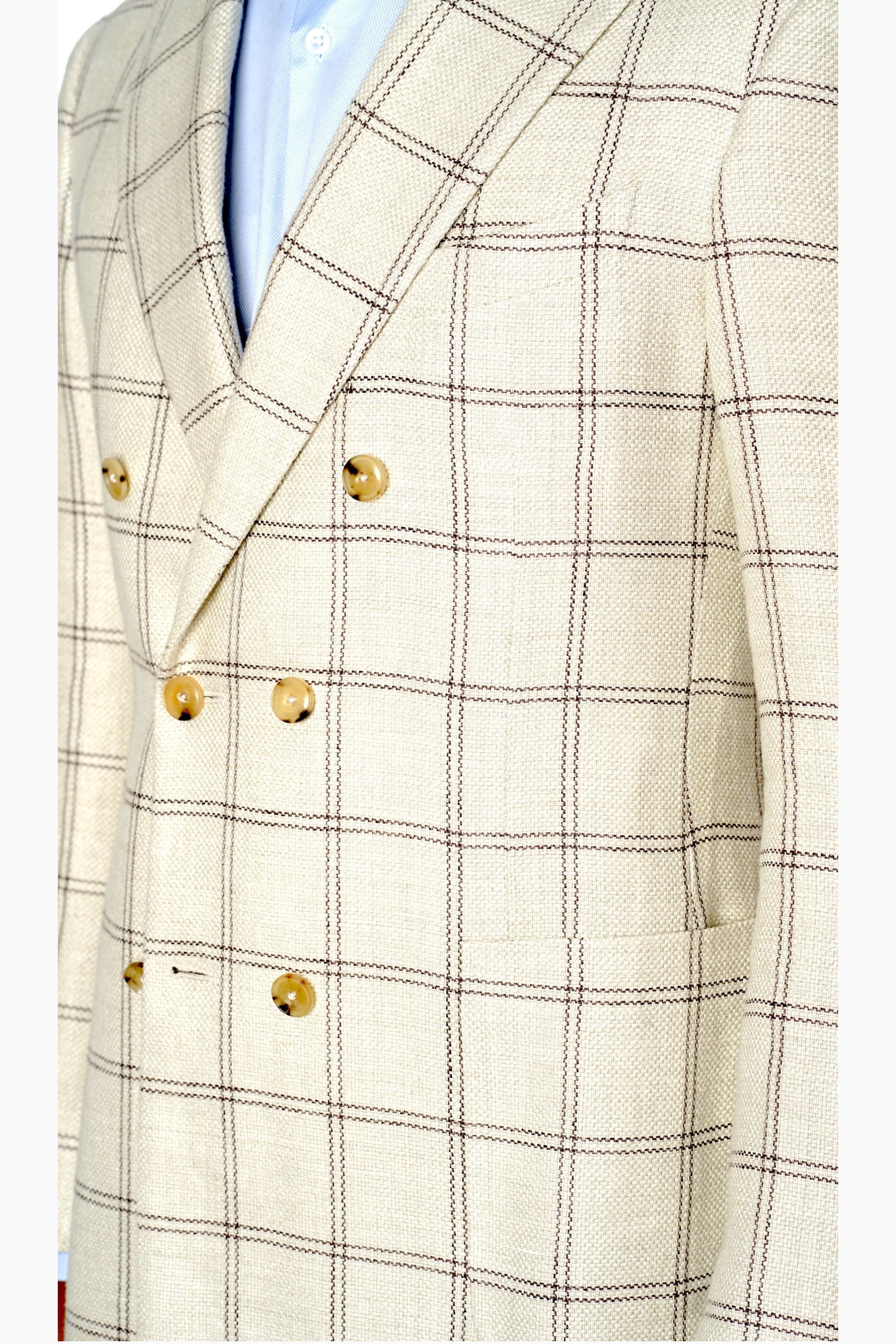 Pal Zileri White Plaid Sport Coat - Mastroianni Fashions
