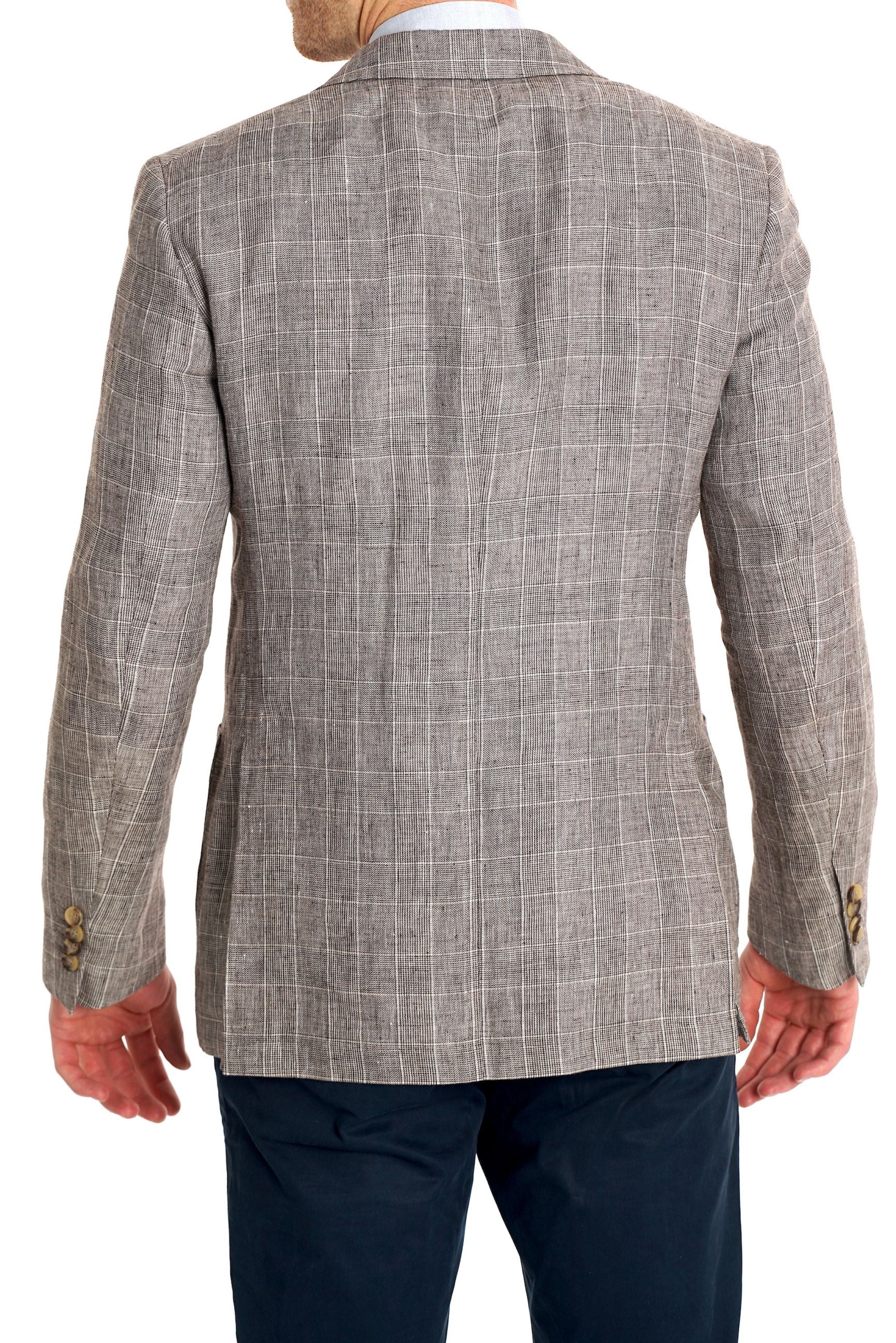 Pal Zileri Plad Grey Summer Jacket - Mastroianni Fashions