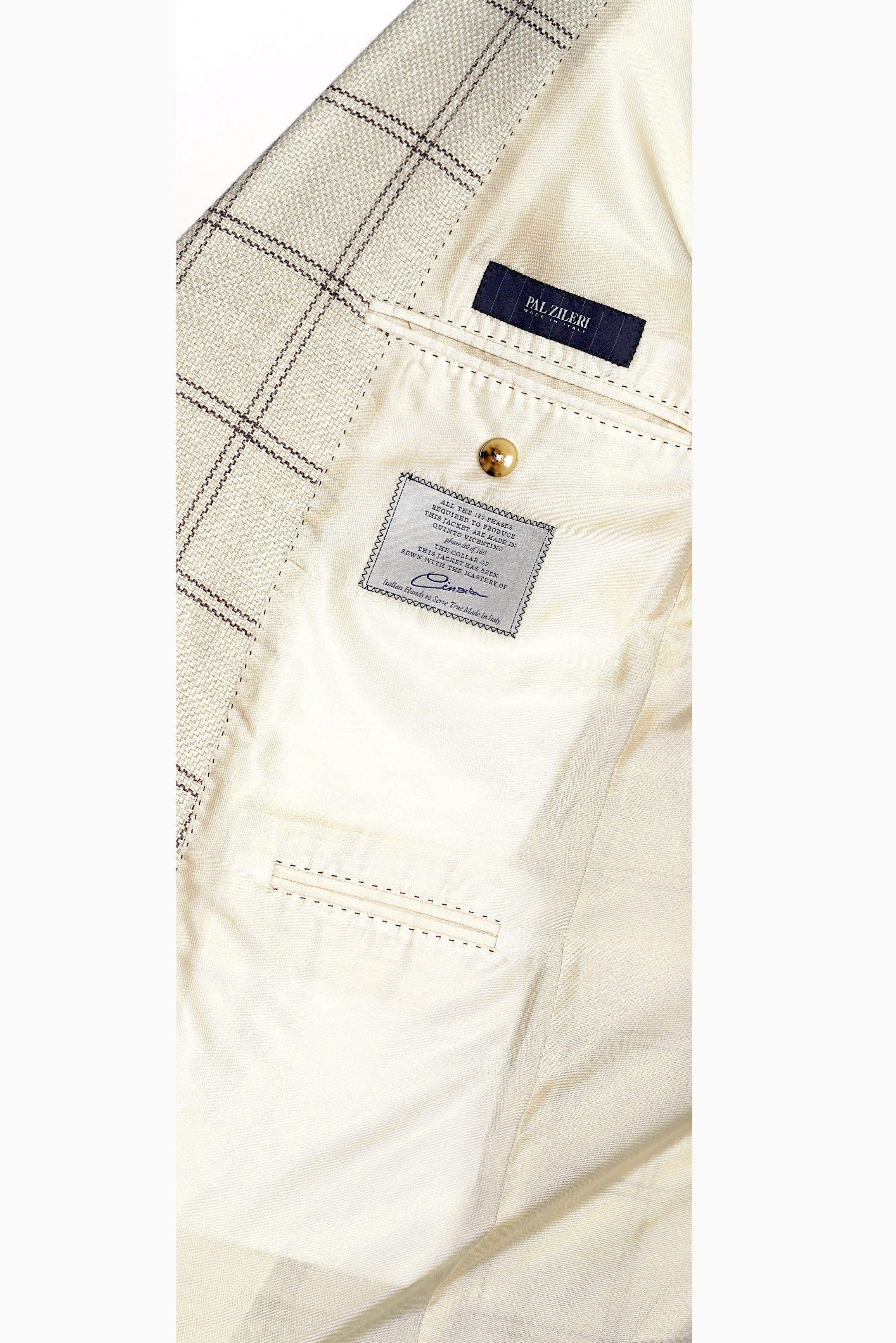 Pal Zileri White Plaid Sport Coat - Mastroianni Fashions