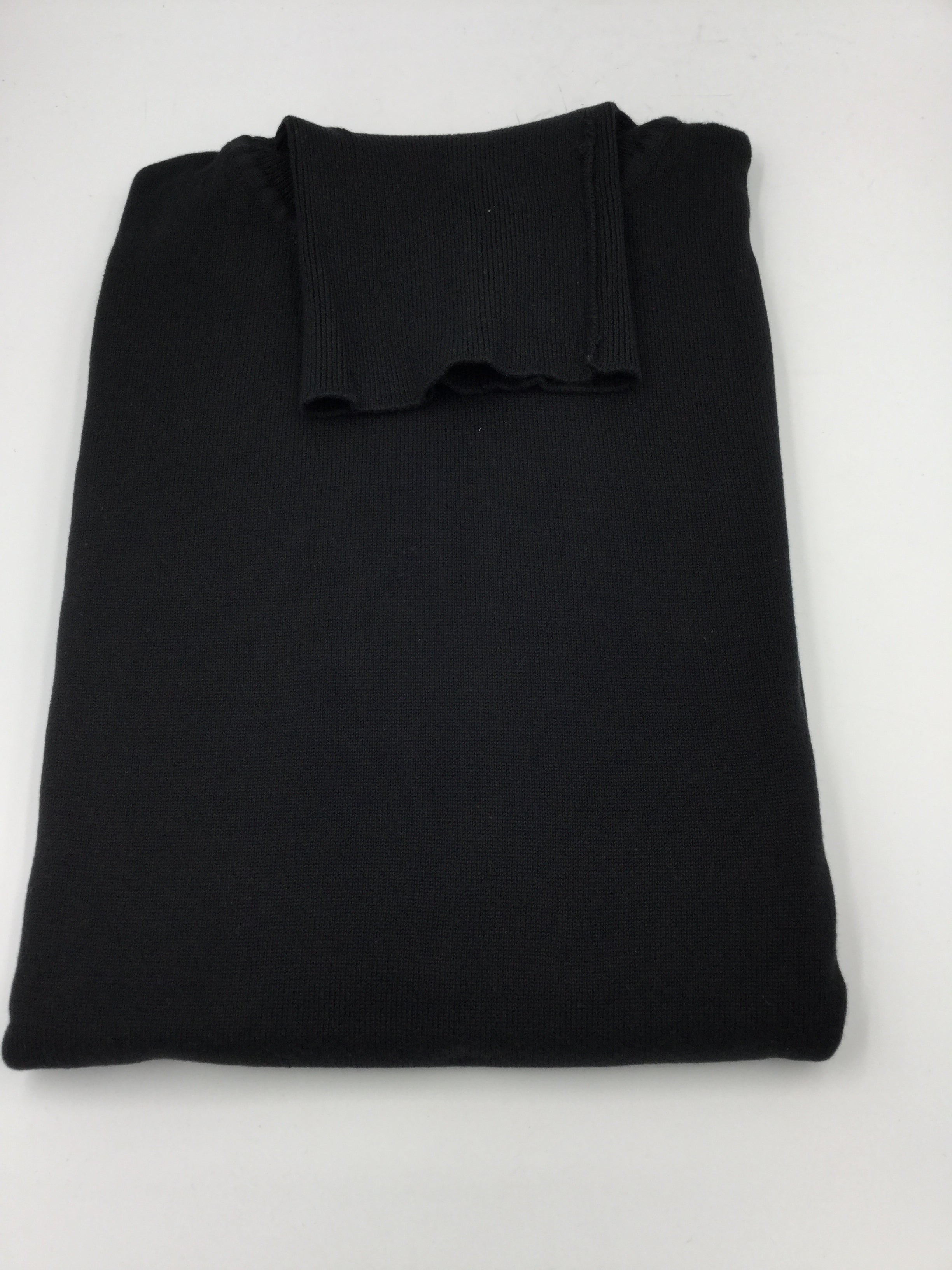 Bagazio black cotton blend turtleneck sweater shirt