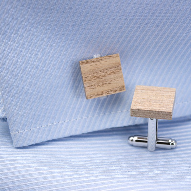 Wooden Tie Clip/Cufflinks Set - Mastroianni Fashions