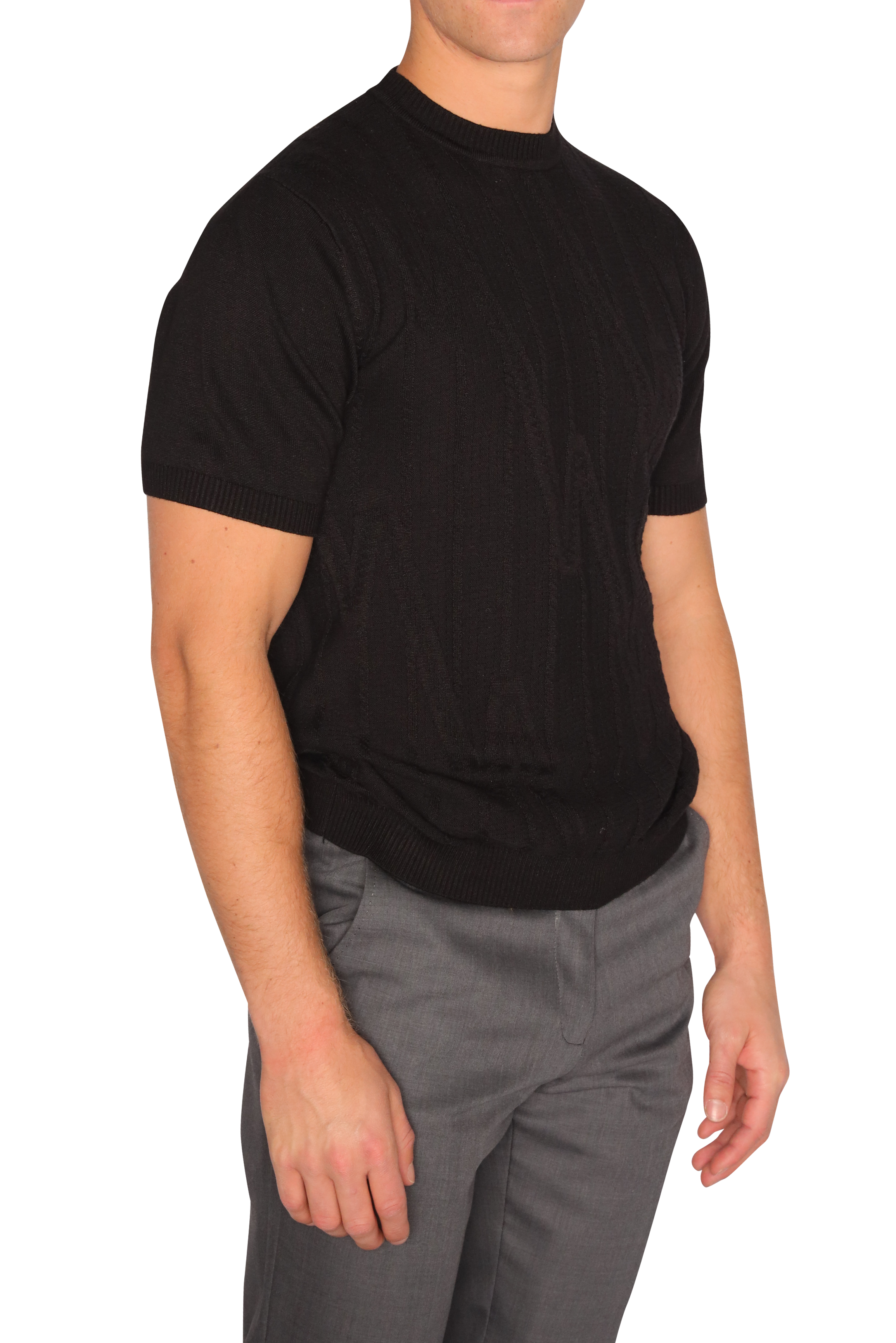 Lavane Short Sleeve Knit Shirt 1908 - Mastroianni Fashions