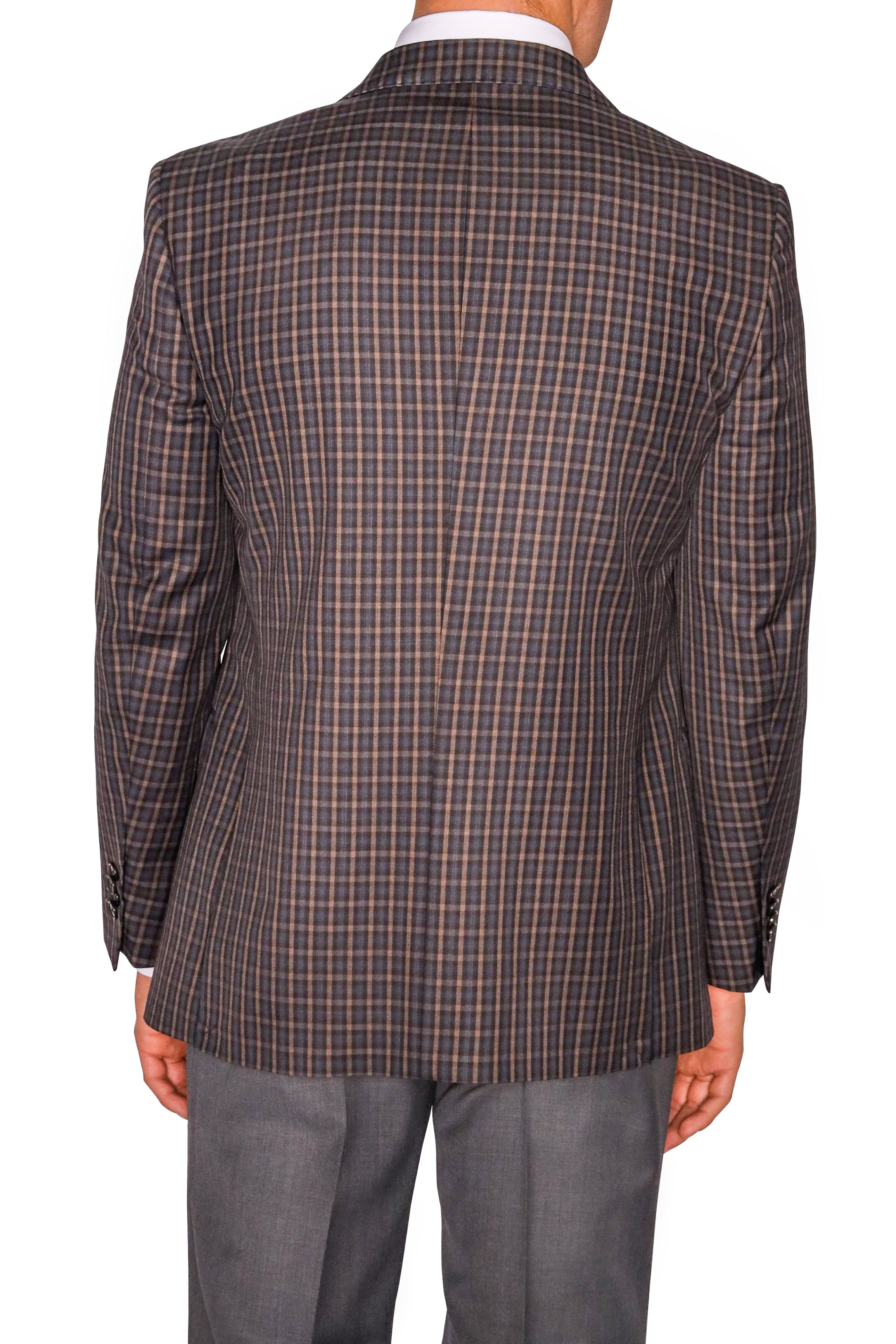 Lazarou Brown/Grey Plaid - Mastroianni Fashions