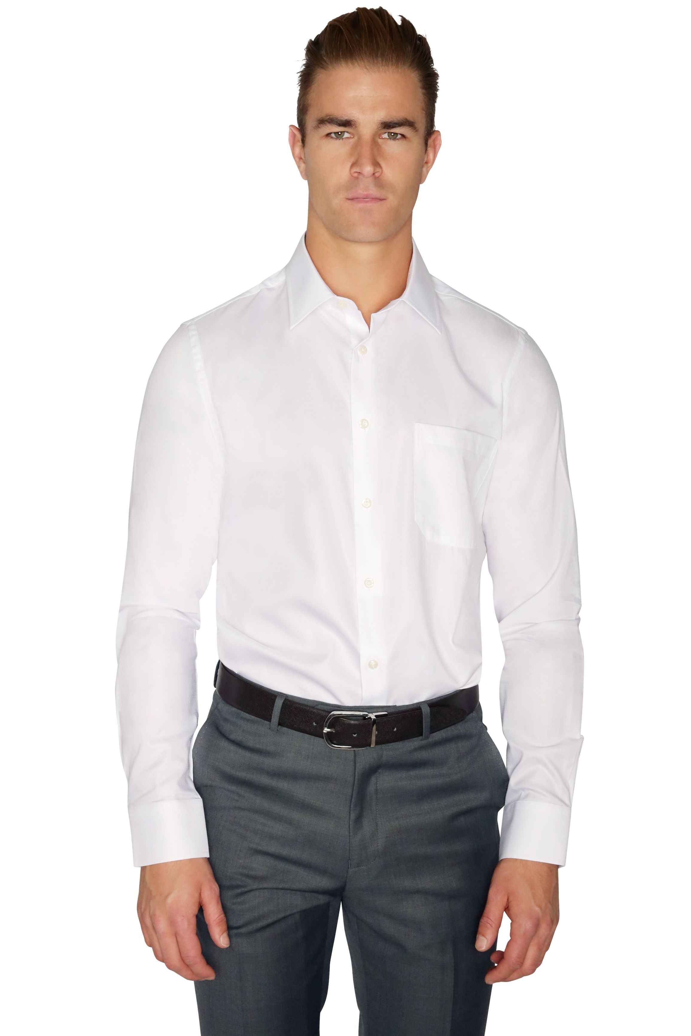 Lazarou Dress Shirt 276 White - Mastroianni Fashions