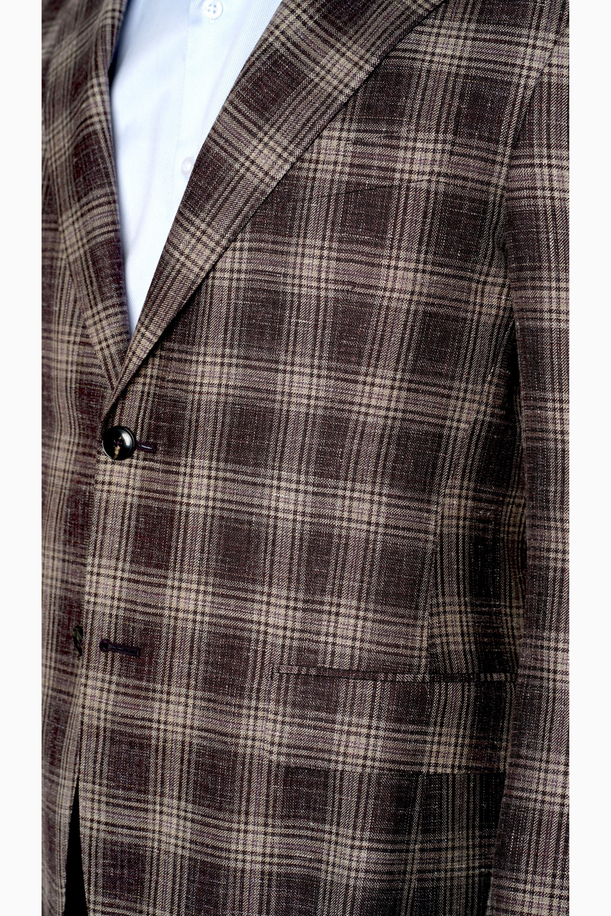 Pal Zileri Lightweight Burgundy Plaid - Mastroianni Fashions