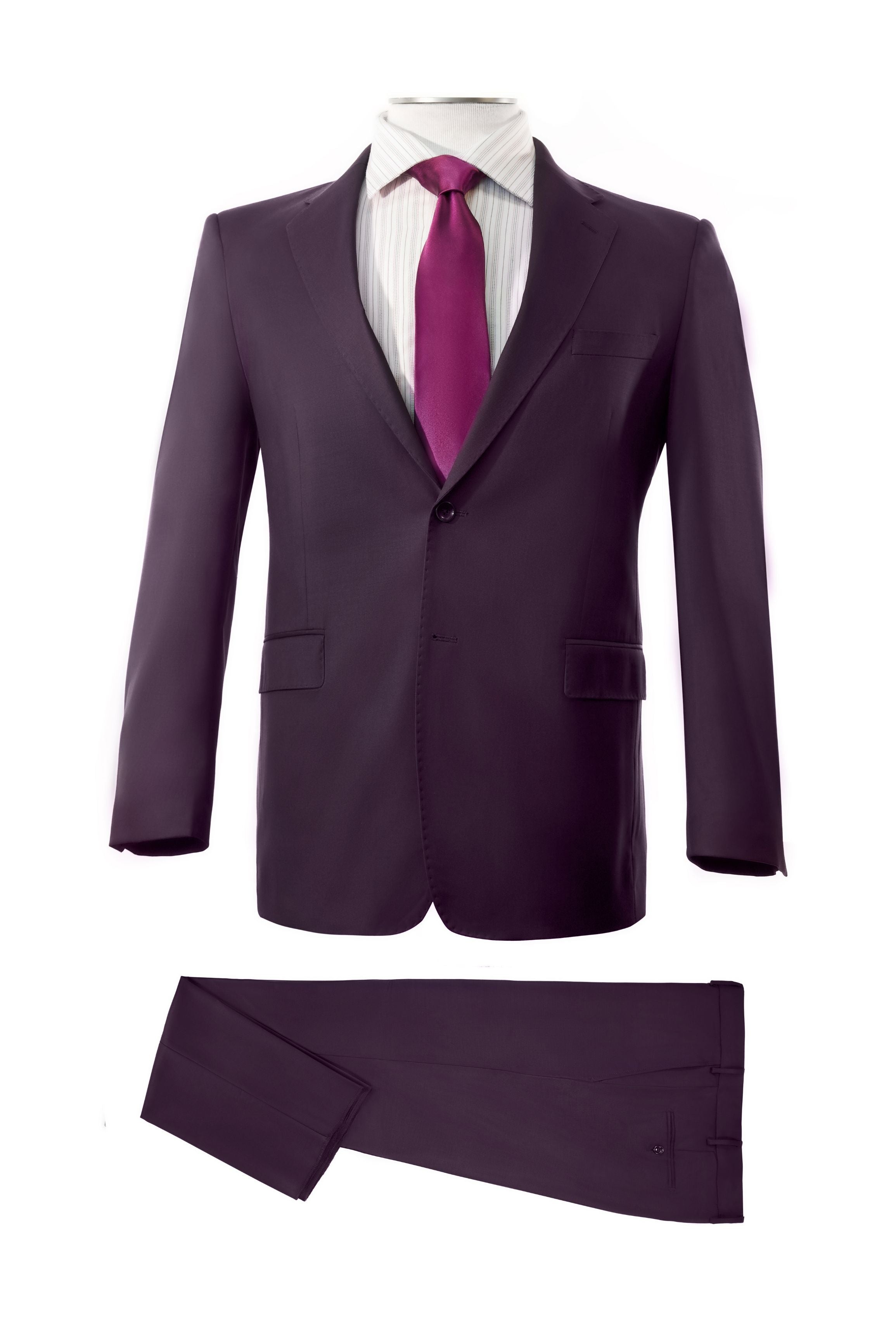 Plum Executive Fit Suit - Mastroianni Fashions