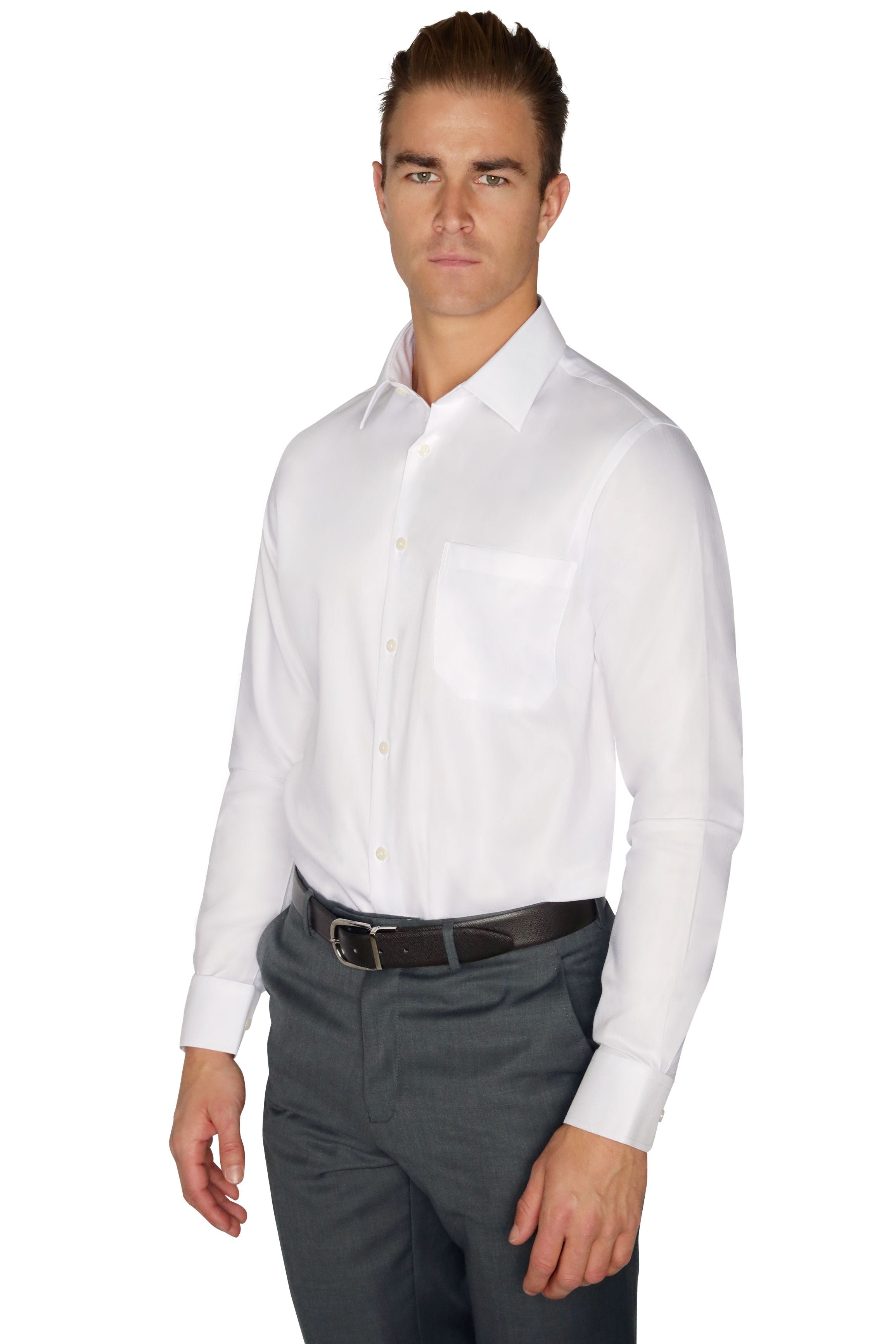 Lazarou Dress Shirt 276 White - Mastroianni Fashions