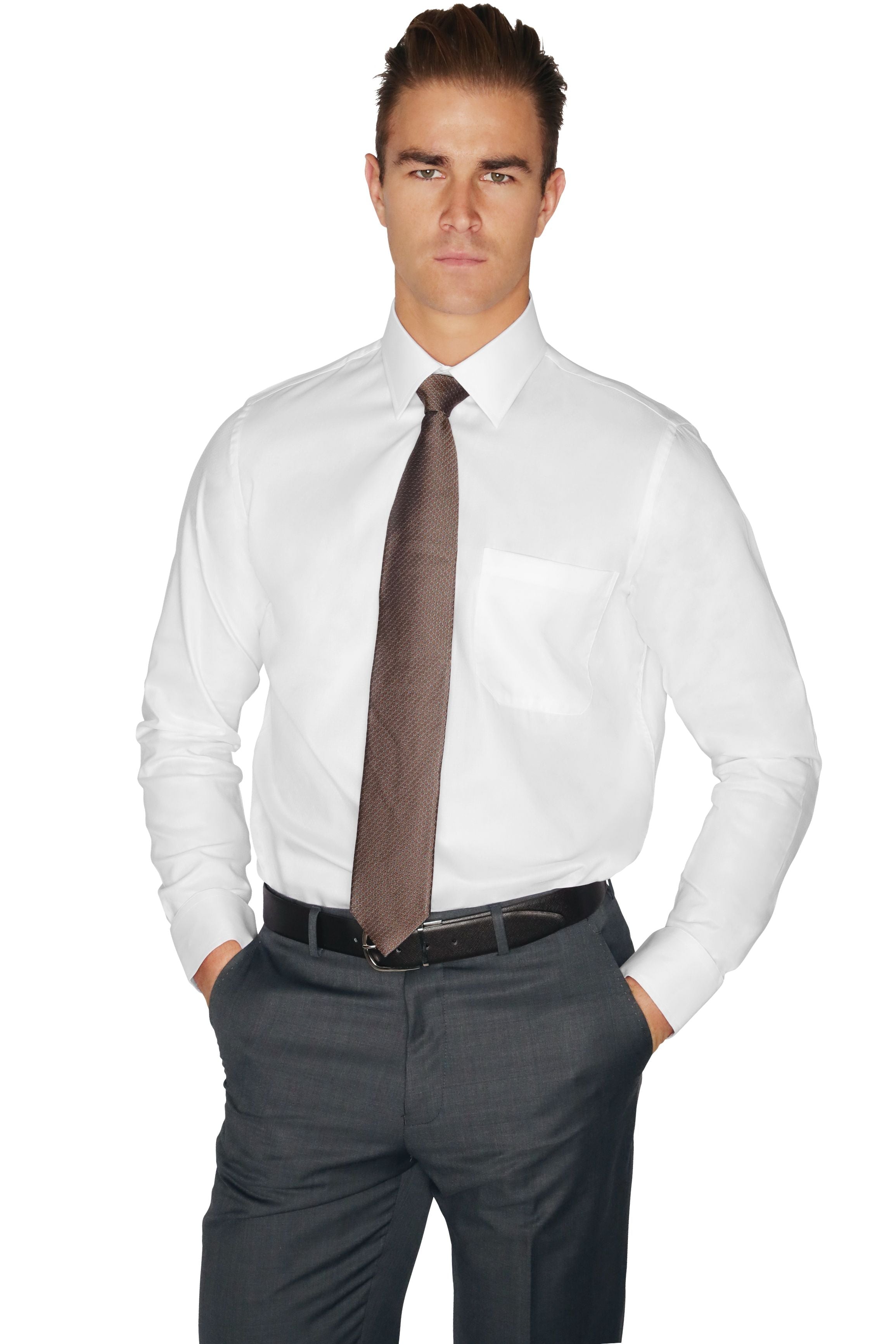 Lazarou Dress Shirt 276 White - Mastroianni Fashions