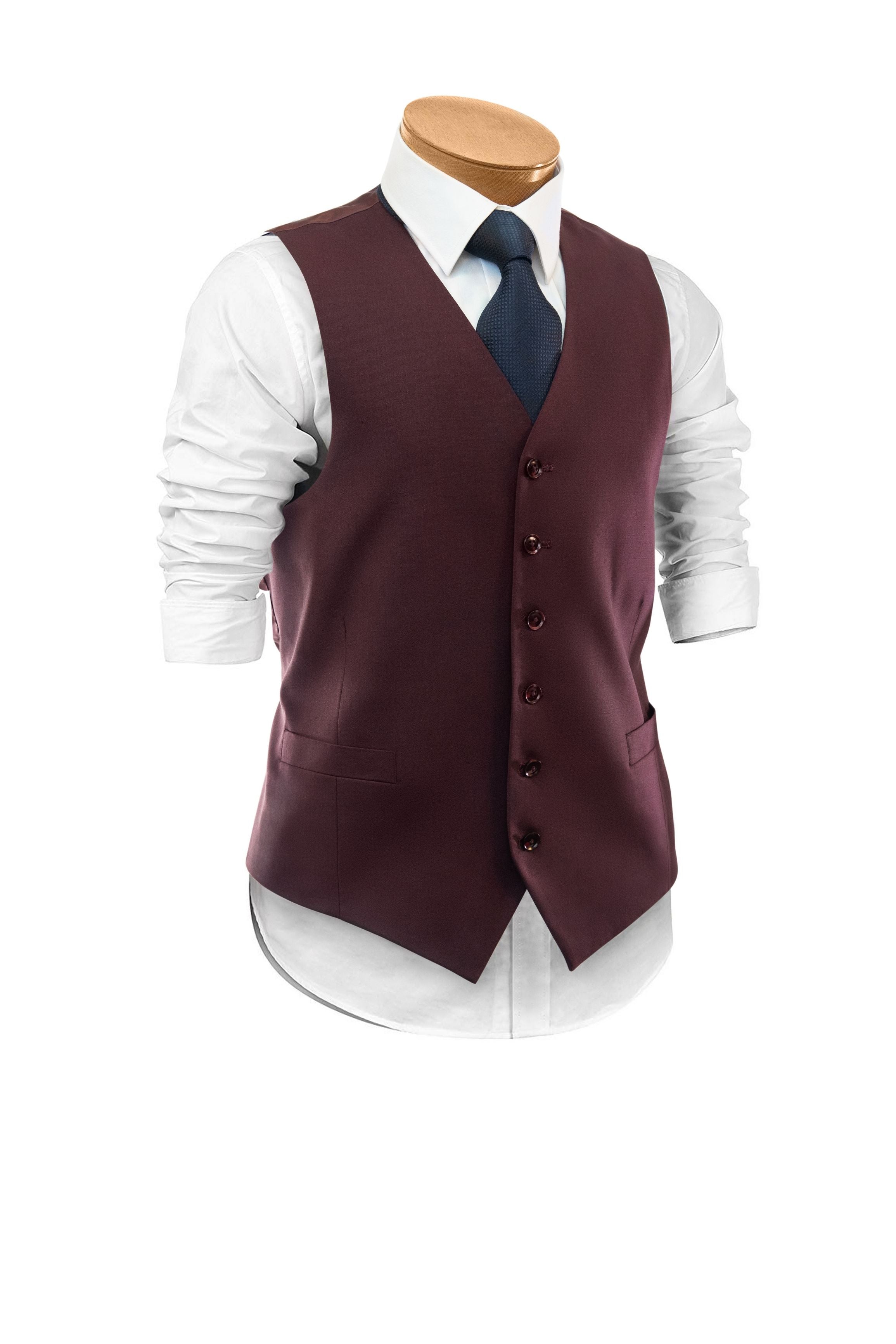 Lazarou Burgundy Vest - Mastroianni Fashions