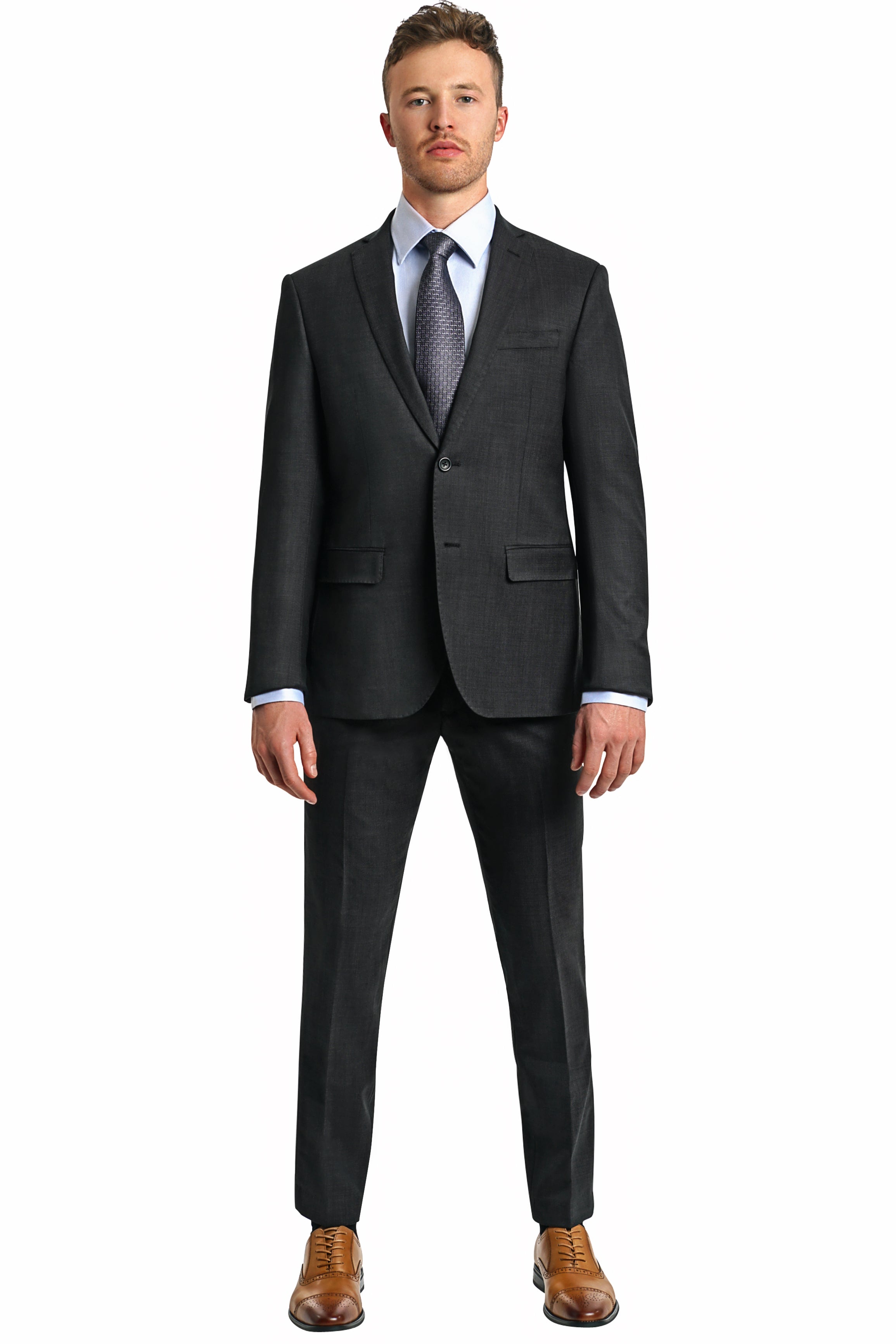 Stone Euro Fit Suit 1-240401/5 - Mastroianni Fashions