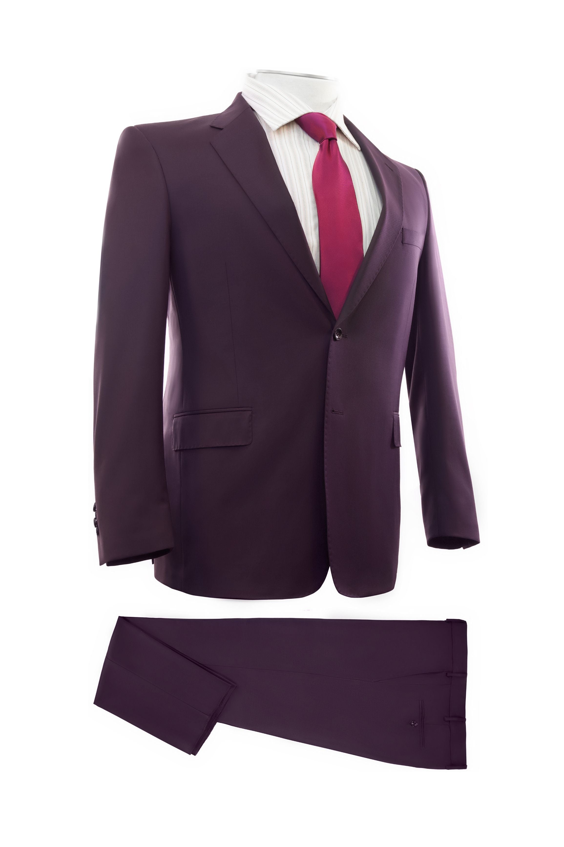 Plum Executive Fit Suit - Mastroianni Fashions