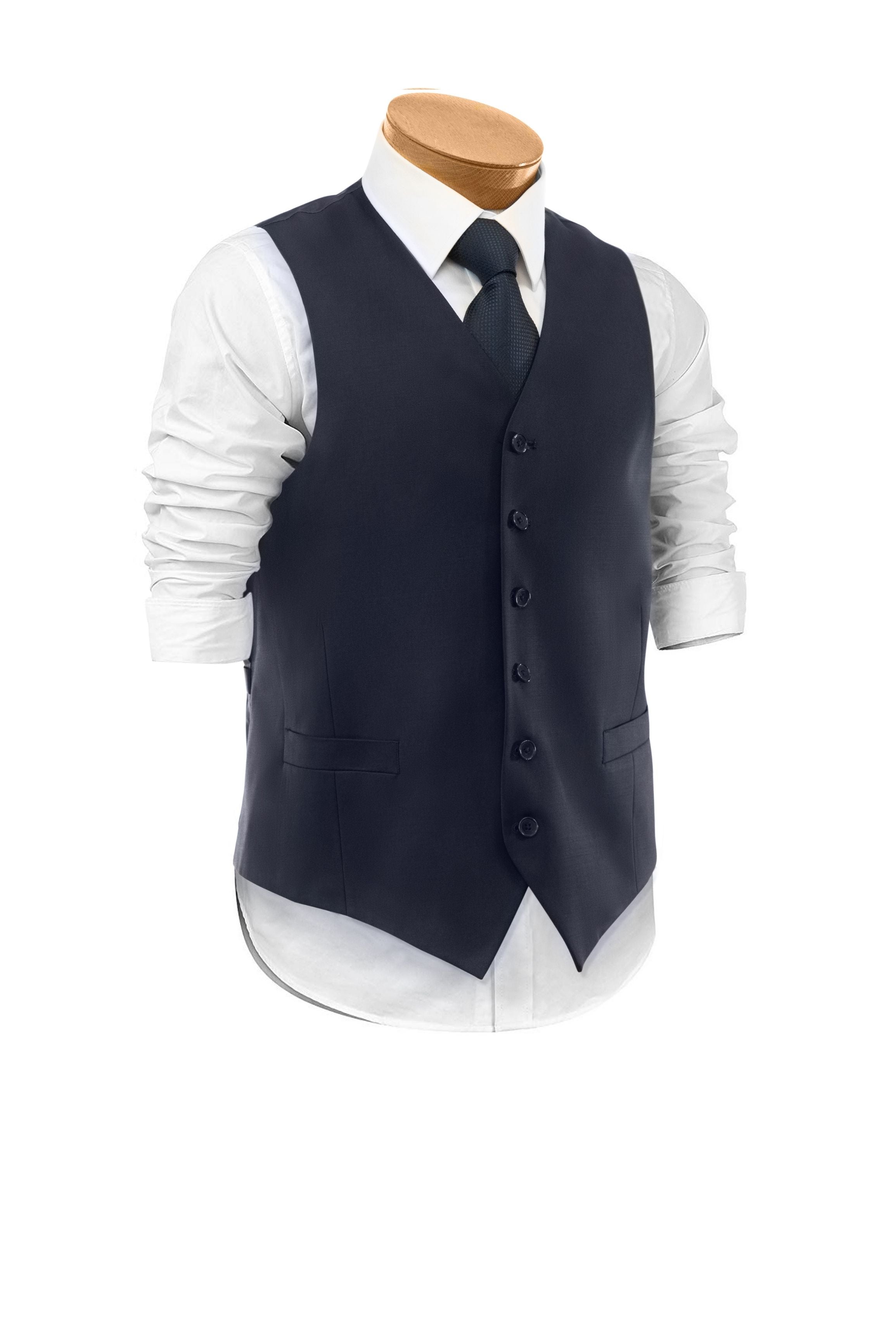Lazarou VEST Navy Blue - Mastroianni Fashions