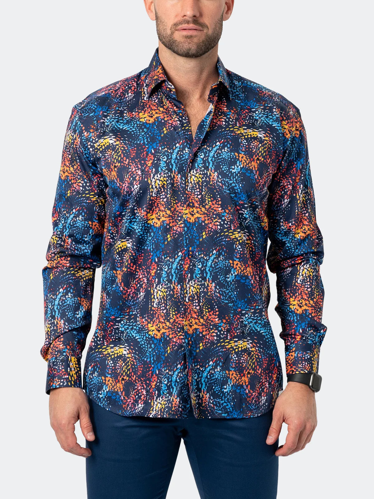 Maceoo- FIBONACCI PAINTSPALSH BLUE