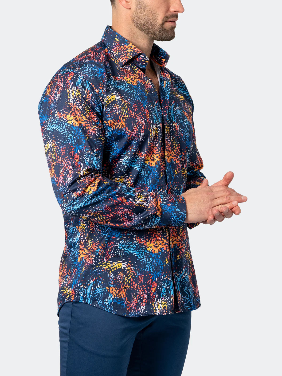 Maceoo- FIBONACCI PAINTSPALSH BLUE