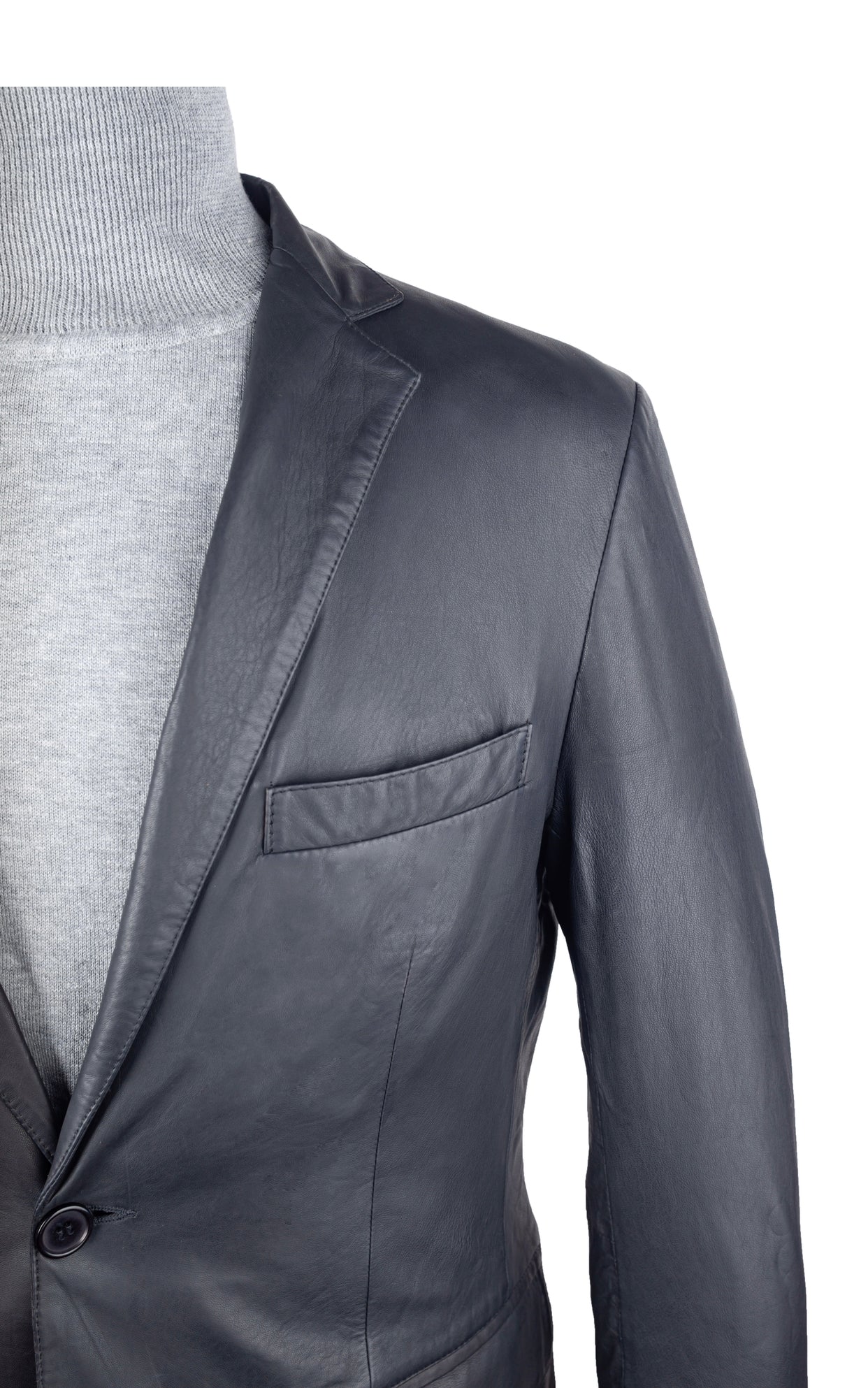 Black Leather Blazer