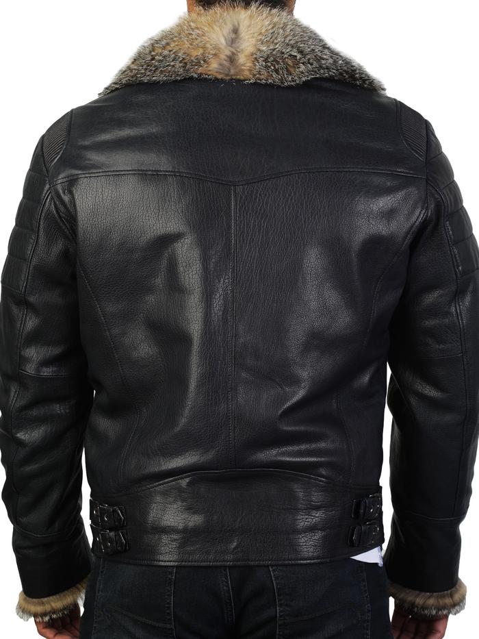 Maceoo Leather Destroyer Jacket - Mastroianni Fashions