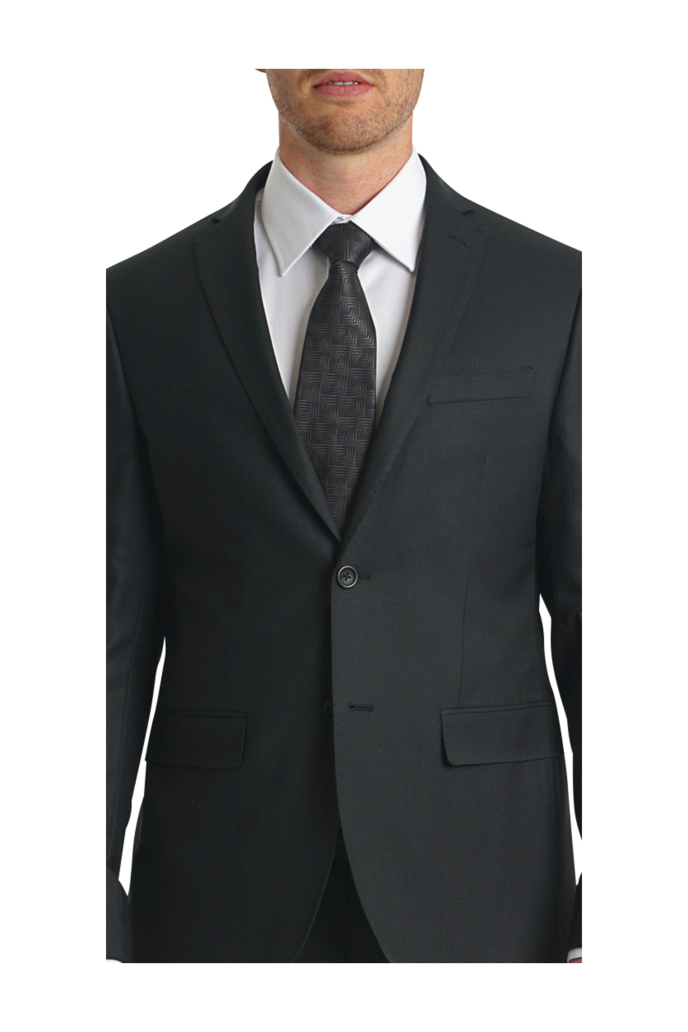 Lazarou Slim Fit Black Suit - Mastroianni Fashions