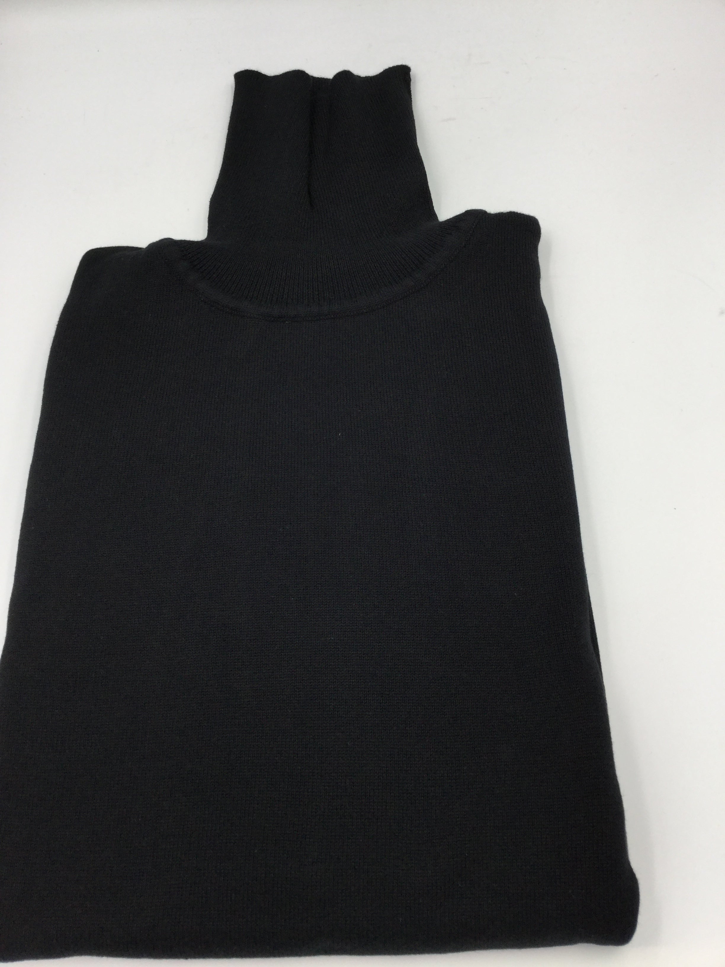 Bagazio black cotton blend turtleneck sweater shirt