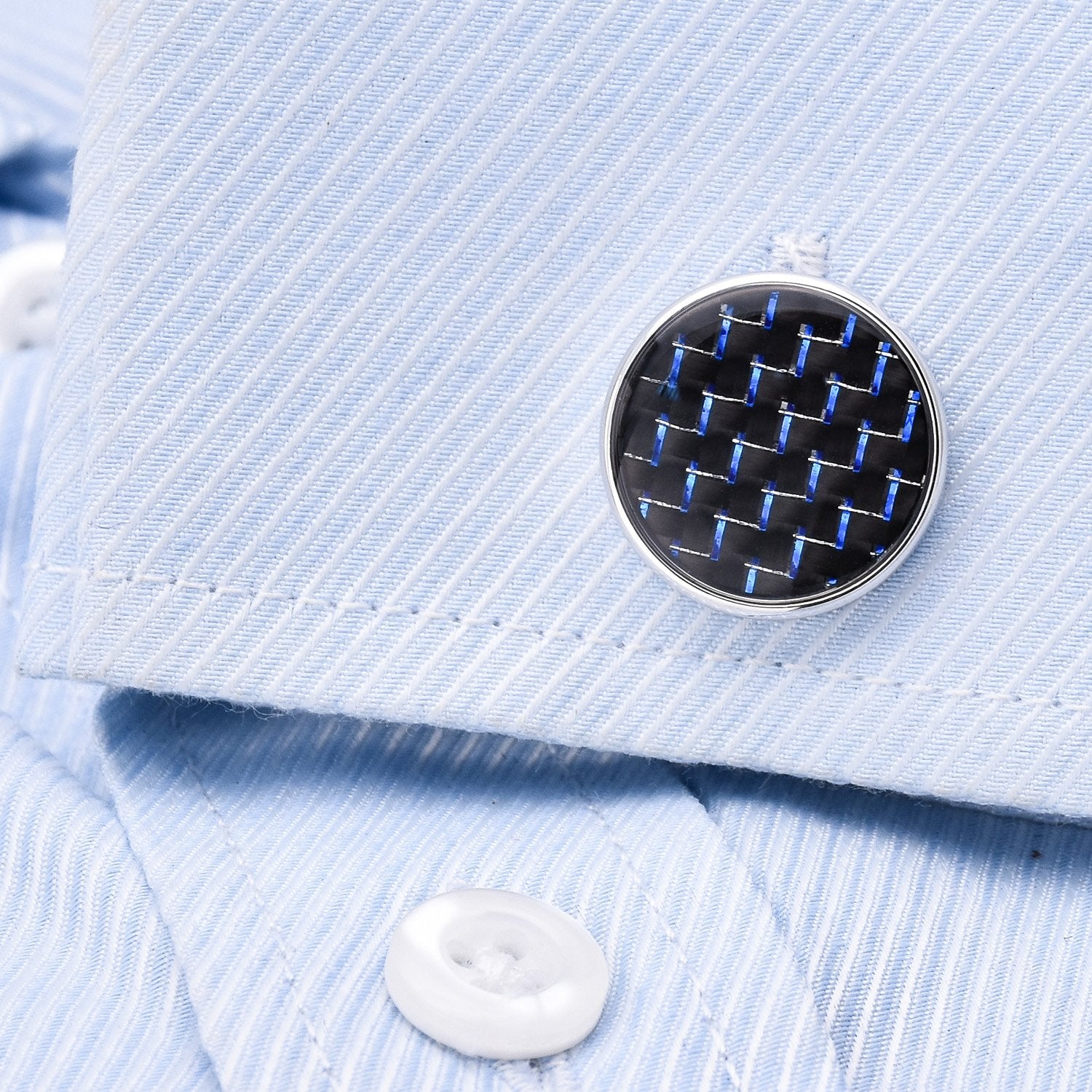 Carbon Fibre Tie Clip/Cufflinks Set - Mastroianni Fashions