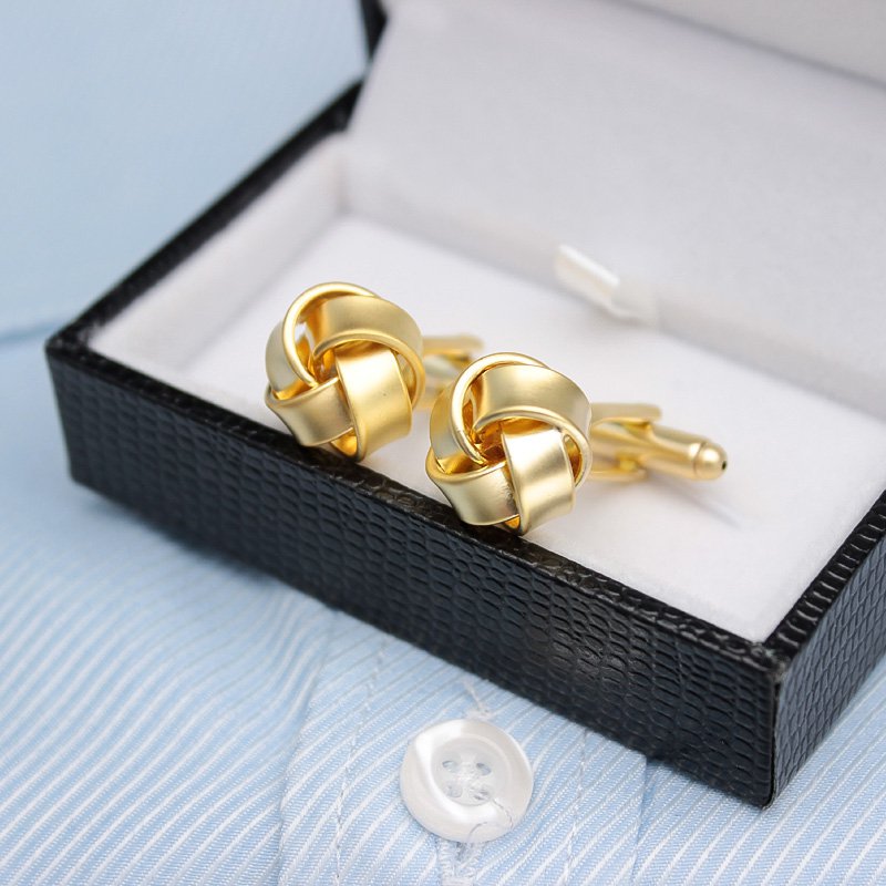 Braided Gold Cufflinks - Mastroianni Fashions