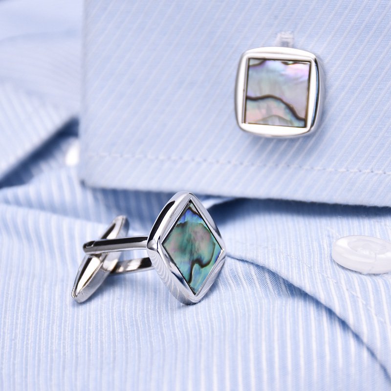 Sea Shell Design Dress Shirt Cufflinks - Mastroianni Fashions