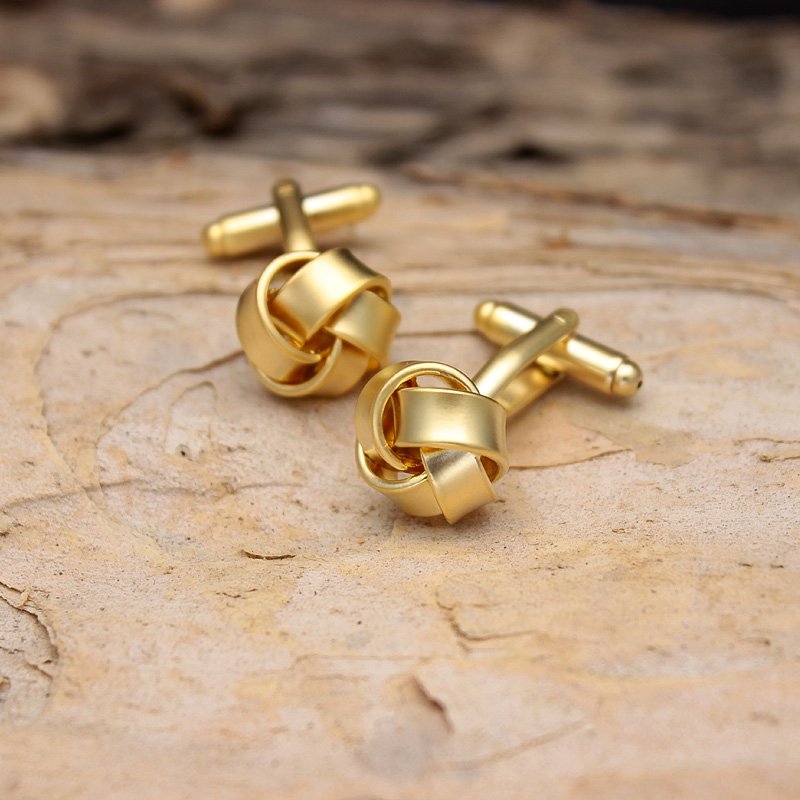 Braided Gold Cufflinks - Mastroianni Fashions