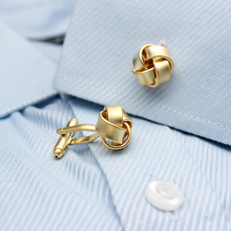 Braided Gold Cufflinks - Mastroianni Fashions