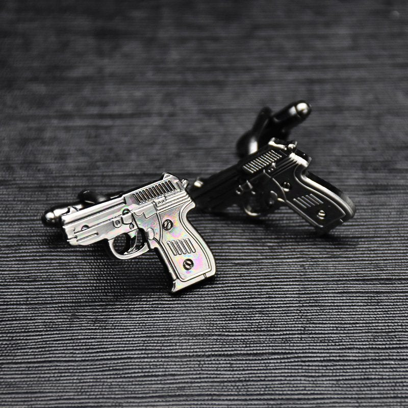 Pistol Design Dress Shirt Cufflinks - Mastroianni Fashions