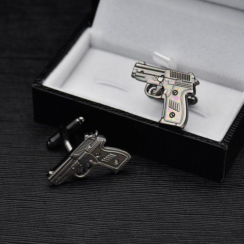 Pistol Design Dress Shirt Cufflinks - Mastroianni Fashions