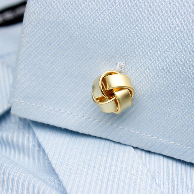 Braided Gold Cufflinks - Mastroianni Fashions
