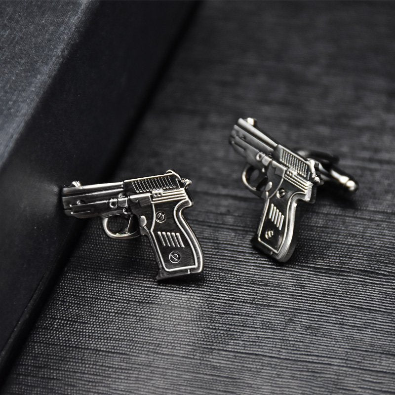 Pistol Design Dress Shirt Cufflinks - Mastroianni Fashions