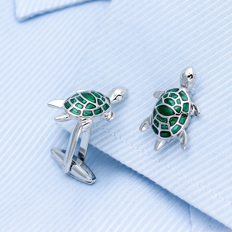 Green Turtle Cufflinks - Mastroianni Fashions