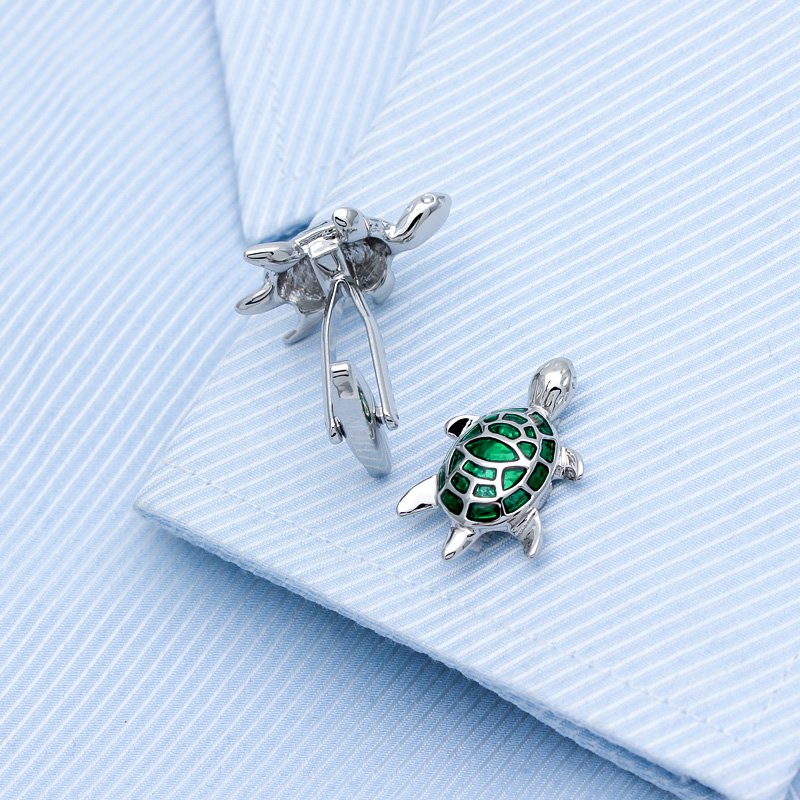 Green Turtle Cufflinks - Mastroianni Fashions