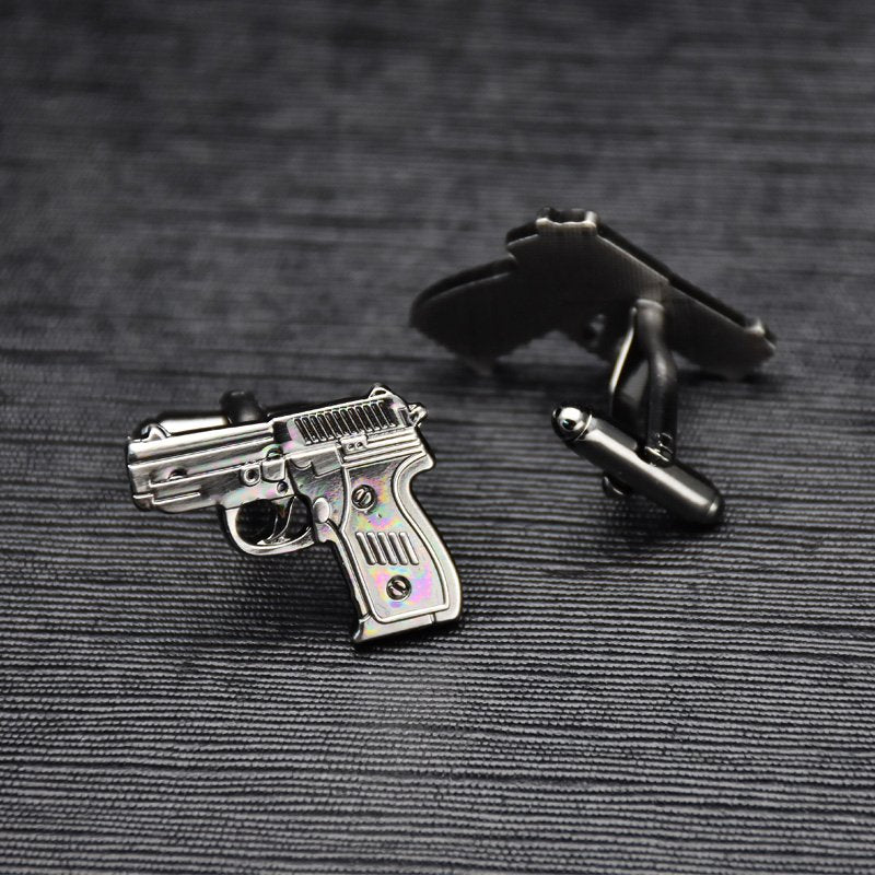 Pistol Design Dress Shirt Cufflinks - Mastroianni Fashions